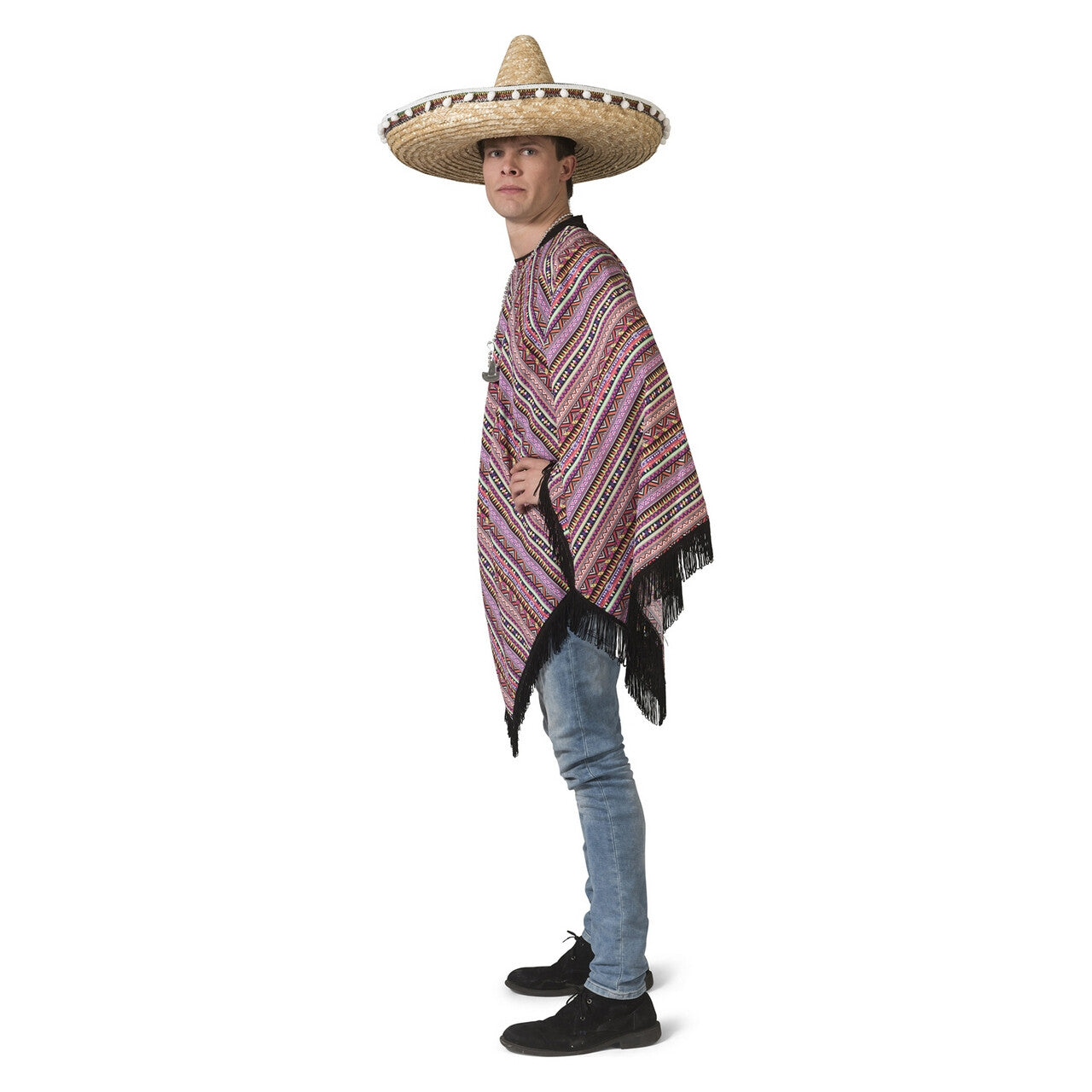 Op deze afbeelding zie je een Kostuums, van het merk Funny Fashion. Poncho Raul Mexicaanse Mariachi Man Kostuum