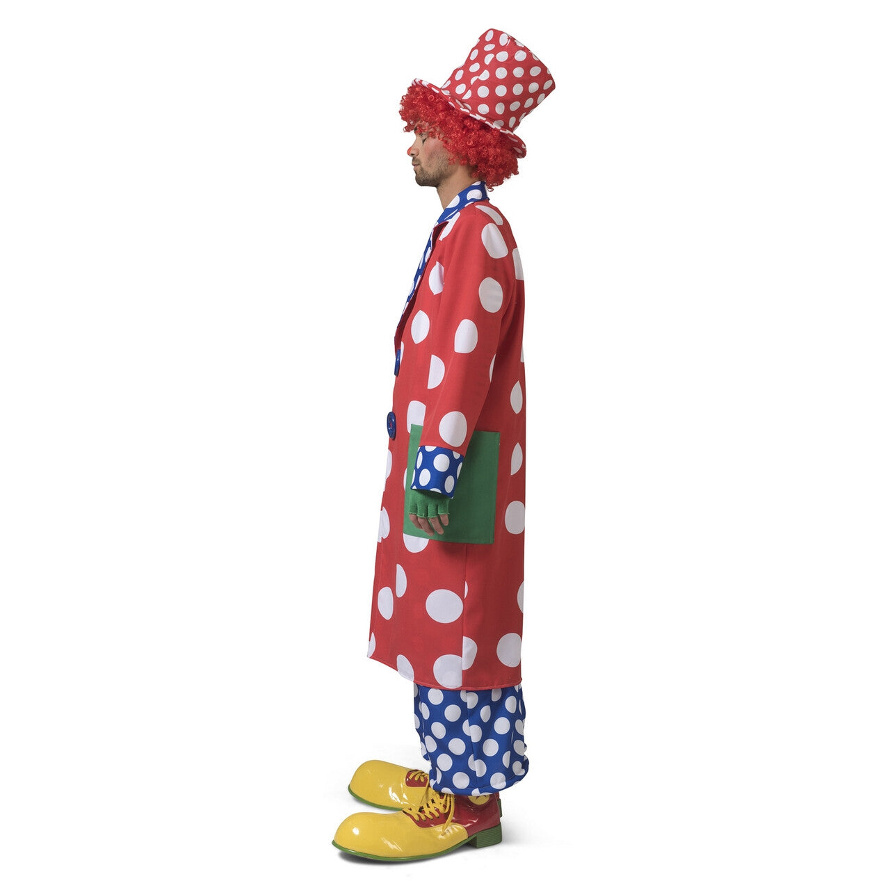 Op deze afbeelding zie je een Kostuums, van het merk Funny Fashion. Jas Met Witte Bollen Clown Flappie Man