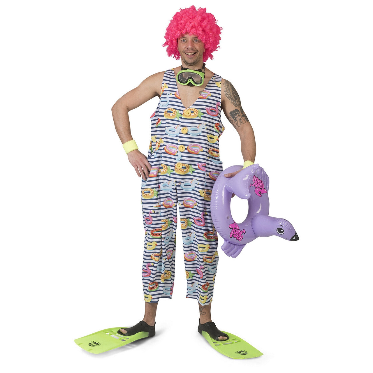 Op deze afbeelding zie je een Kostuums, van het merk Funny Fashion. Vrolijk Zwempak Zwembanden Man Kostuum