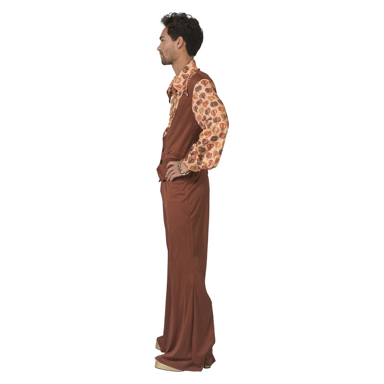 Op deze afbeelding zie je een Kostuums, van het merk Funny Fashion. Jaren 70 Appels En Peren Fruit Man Kostuum