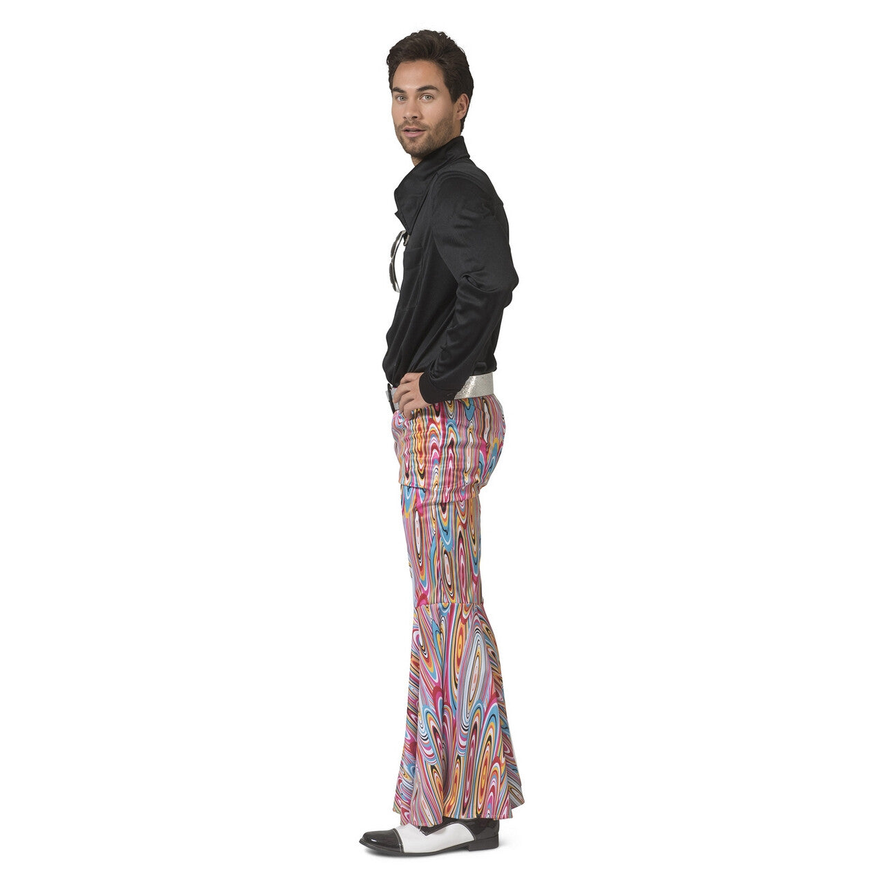 Op deze afbeelding zie je een Kostuums, van het merk Funny Fashion. Zwart Shirt Disco Dancer John Man