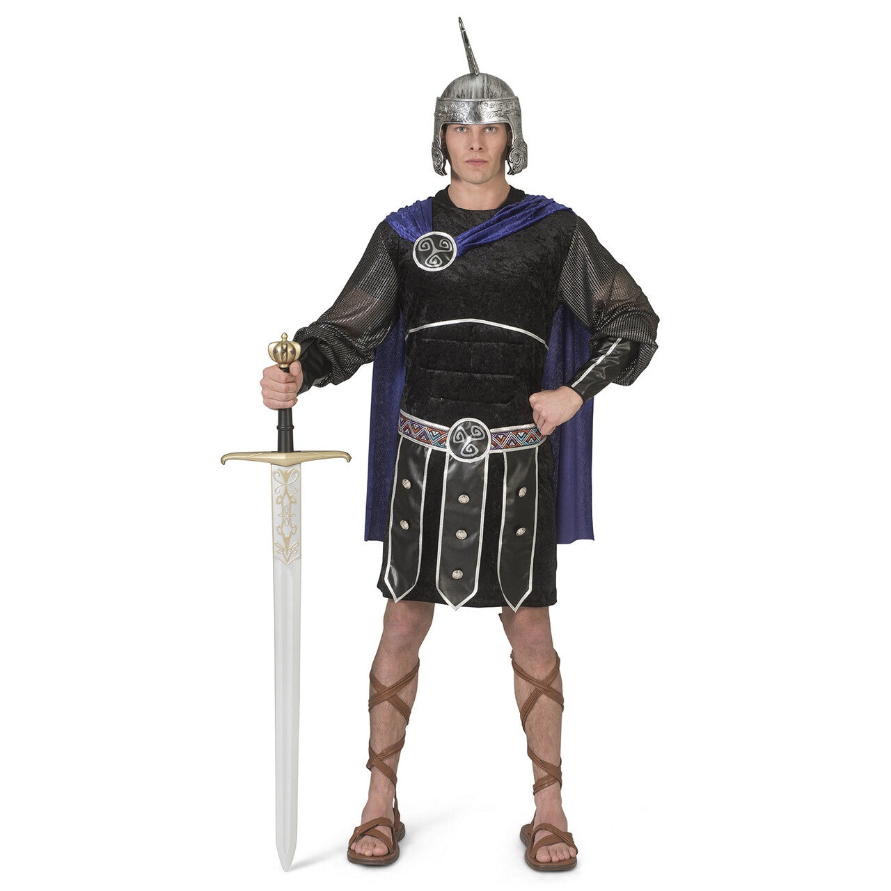 Op deze afbeelding zie je een Kostuums, van het merk Funny Fashion. Heldhaftige Klassieke Romeinse Strijder Man Kostuum