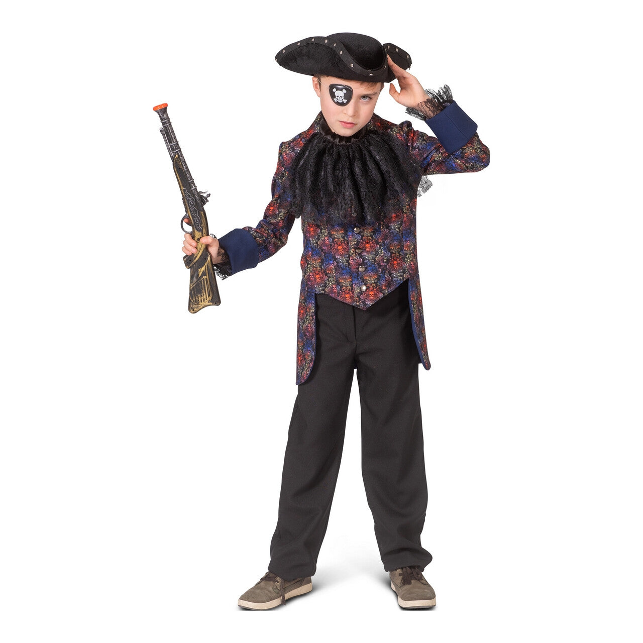 Op deze afbeelding zie je een Kostuums, van het merk Funny Fashion. Baroque Piratenjas Kind