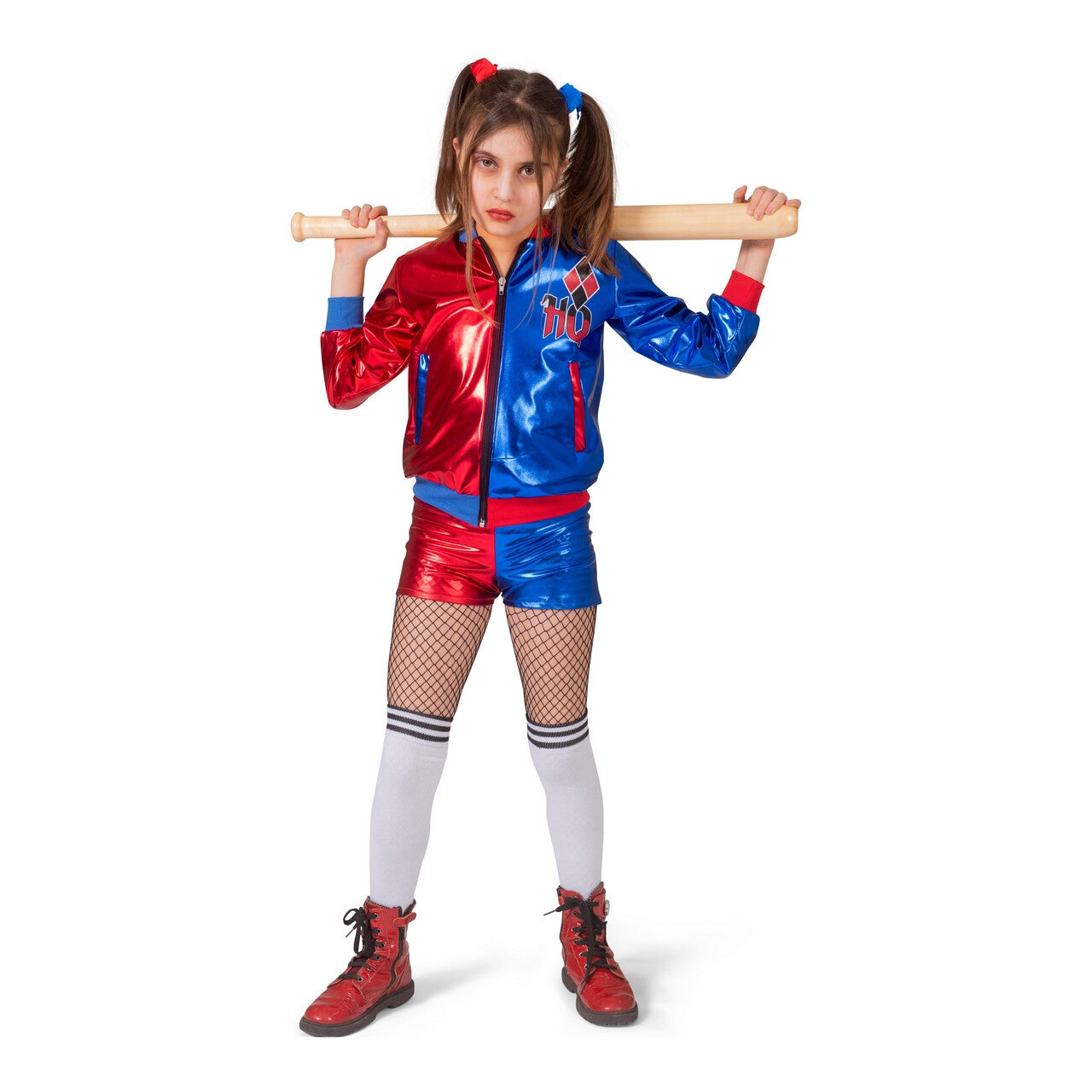 Op deze afbeelding zie je een Kostuums, van het merk Funny Fashion. Komische Harley Meisje Kostuum