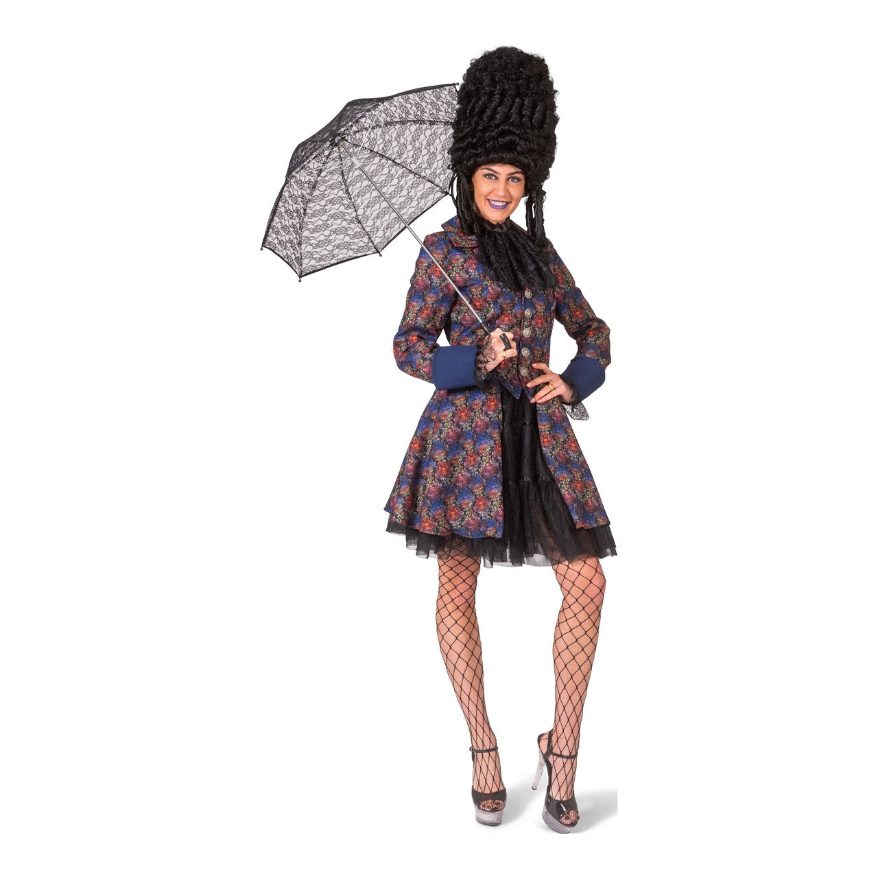 Op deze afbeelding zie je een Kostuums, van het merk Funny Fashion. Baroque Doodskop Pirate Jas Vrouw