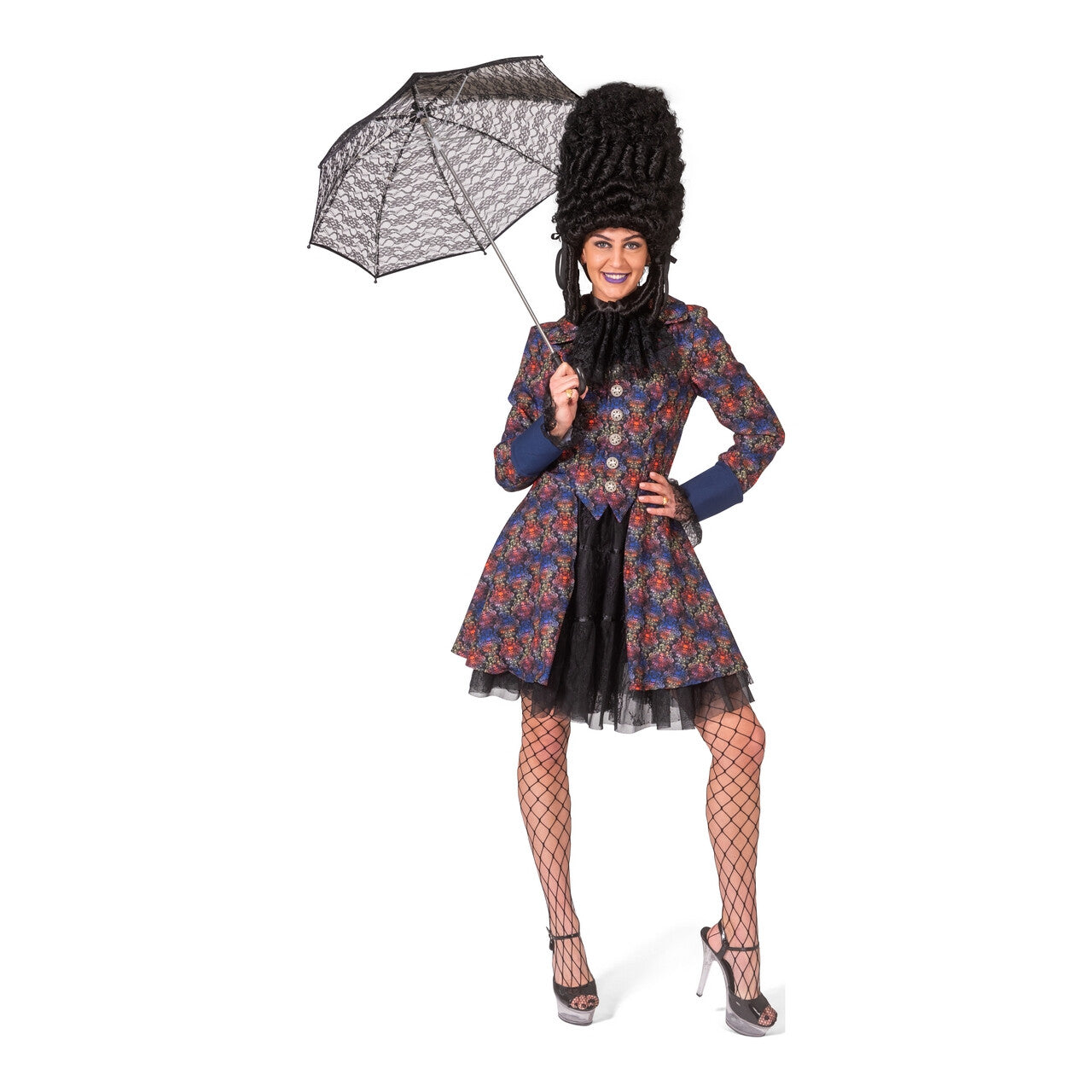 Op deze afbeelding zie je een Kostuums, van het merk Funny Fashion. Baroque Doodskop Pirate Jas Vrouw
