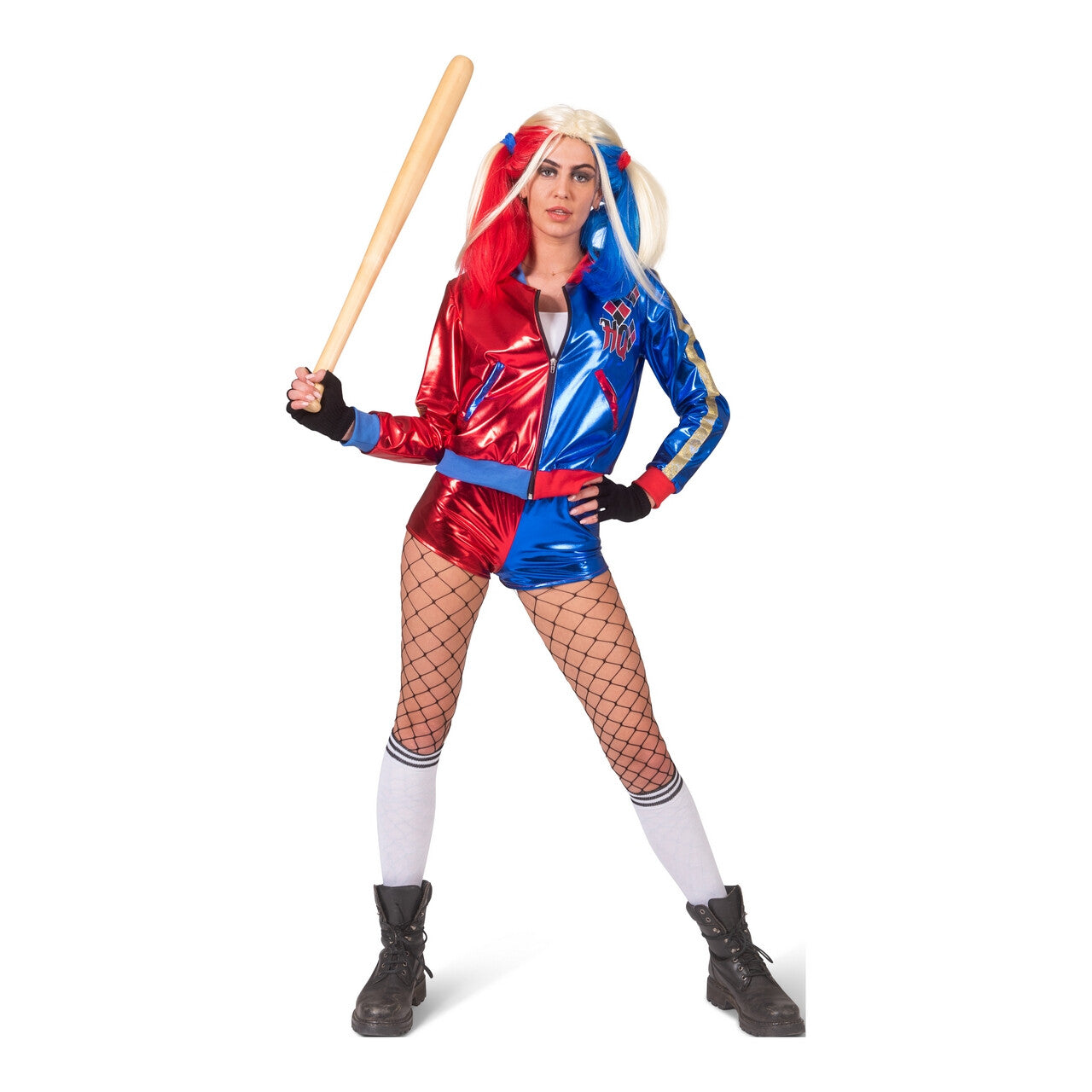 Op deze afbeelding zie je een Kostuums, van het merk Funny Fashion. Hilarische Harley Vrouw Kostuum