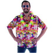 Op deze afbeelding zie je een Kostuums, van het merk Funny Fashion. Gek Op Bloemen Hawaii Shirt Man