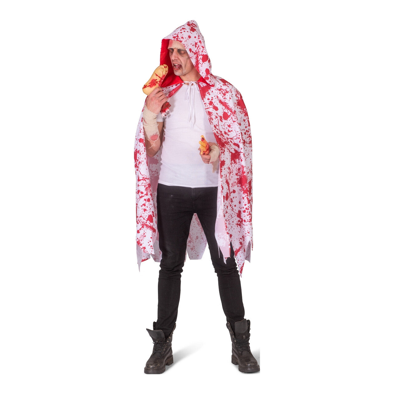 Op deze afbeelding zie je een Kostuums, van het merk Funny Fashion. Omhuld Door Bloed Cape