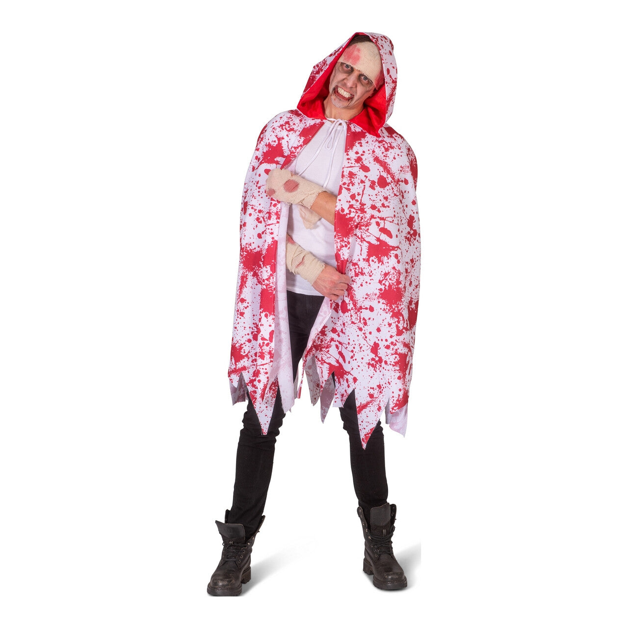 Op deze afbeelding zie je een Kostuums, van het merk Funny Fashion. Omhuld Door Bloed Cape