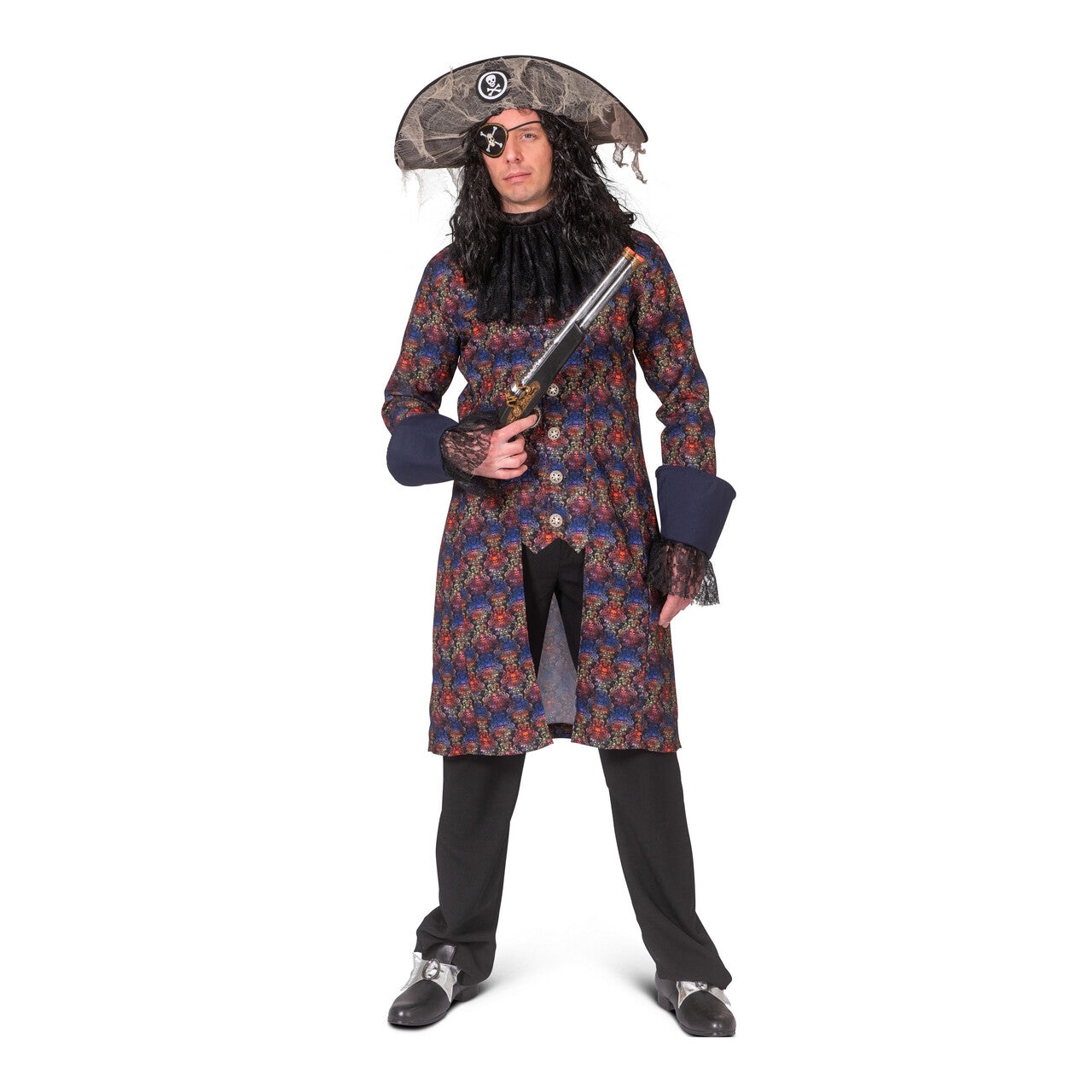 Op deze afbeelding zie je een Kostuums, van het merk Funny Fashion. Baroque Doodskop Jas Piraat Edward Man