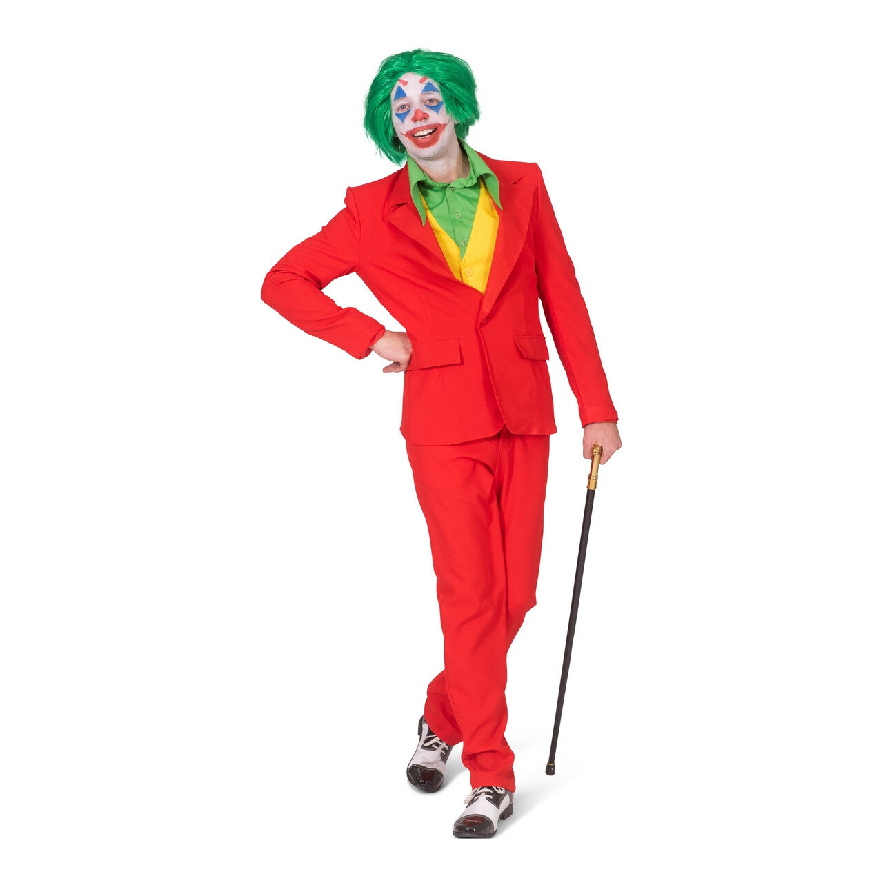 Op deze afbeelding zie je een Kostuums, van het merk Funny Fashion. Strak In Je Pak Rood 3delig Man