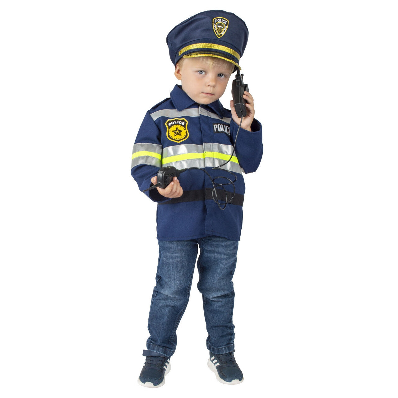 Op deze afbeelding zie je een Kostuums, van het merk Funny Fashion. Politie Peter Op De Bonslinger Jongen