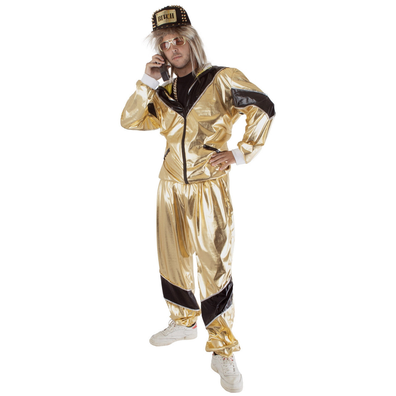 Op deze afbeelding zie je een Kostuums, van het merk Funny Fashion. Wout Fout Goud Man Kostuum