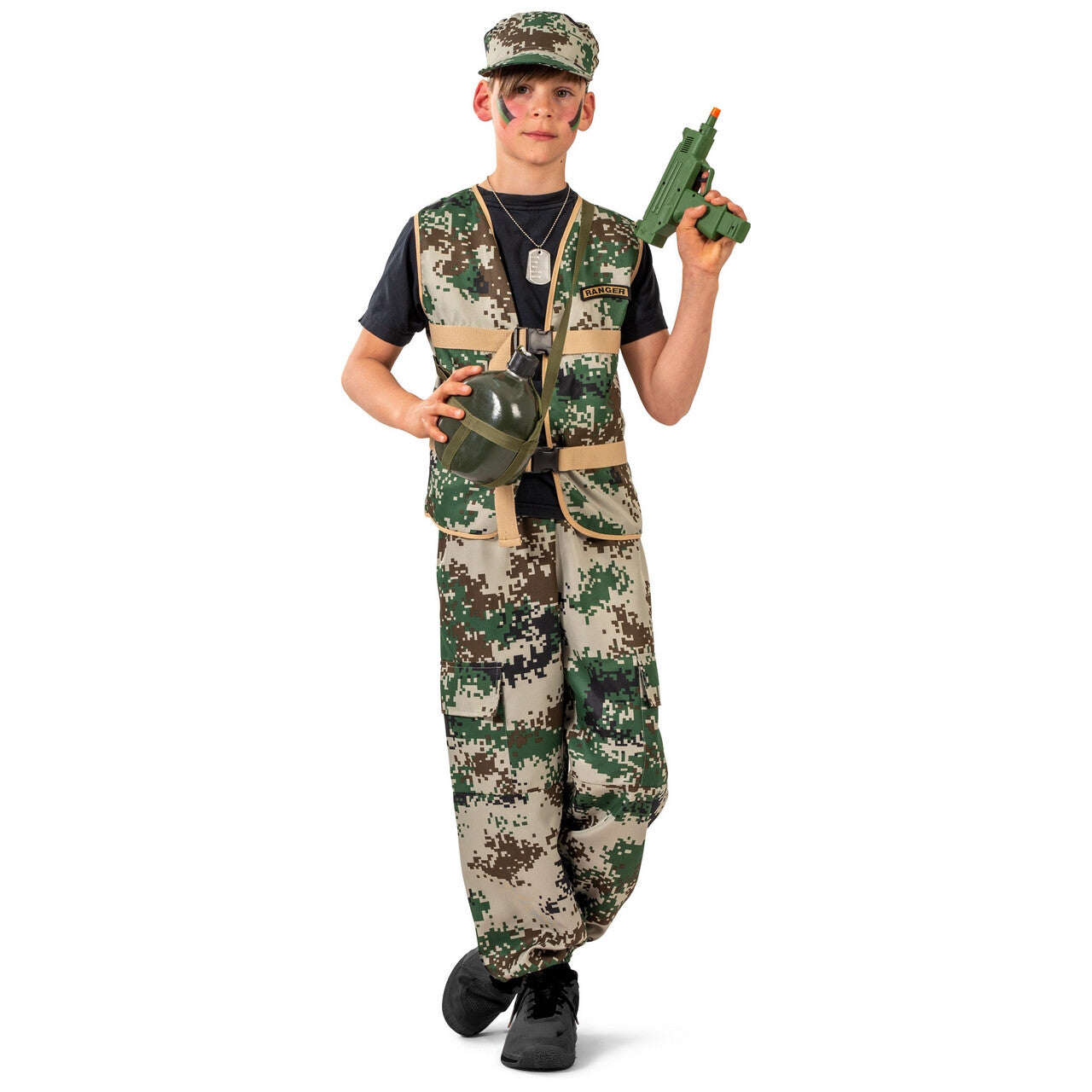 Op deze afbeelding zie je een Kostuums, van het merk Funny Fashion. Loopgraven Leger Leo Jongen Kostuum