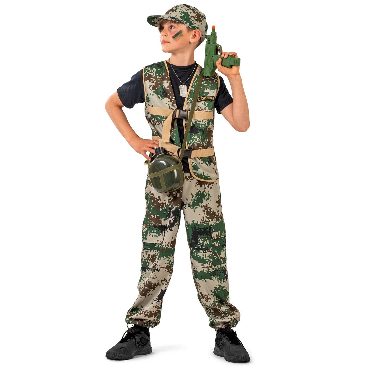 Op deze afbeelding zie je een Kostuums, van het merk Funny Fashion. Loopgraven Leger Leo Jongen Kostuum
