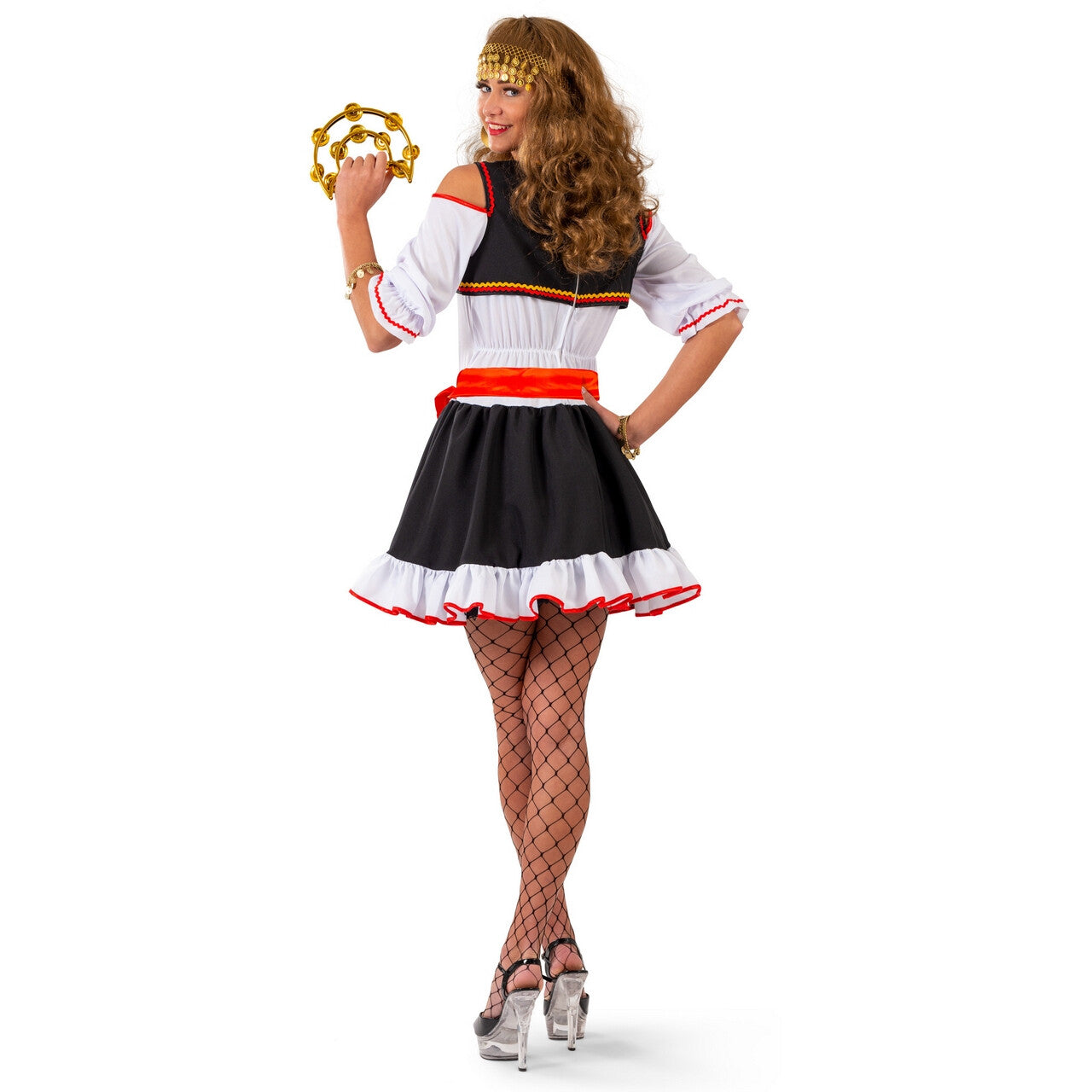 Op deze afbeelding zie je een Kostuums, van het merk Funny Fashion. Volkse Dame Zigeunerin Fiona Vrouw Kostuum