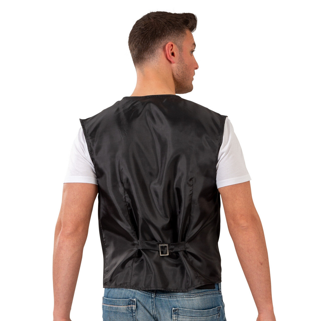 Op deze afbeelding zie je een Kostuums, van het merk Funny Fashion. Keurig Zwart Gilet Mr Perfect Man