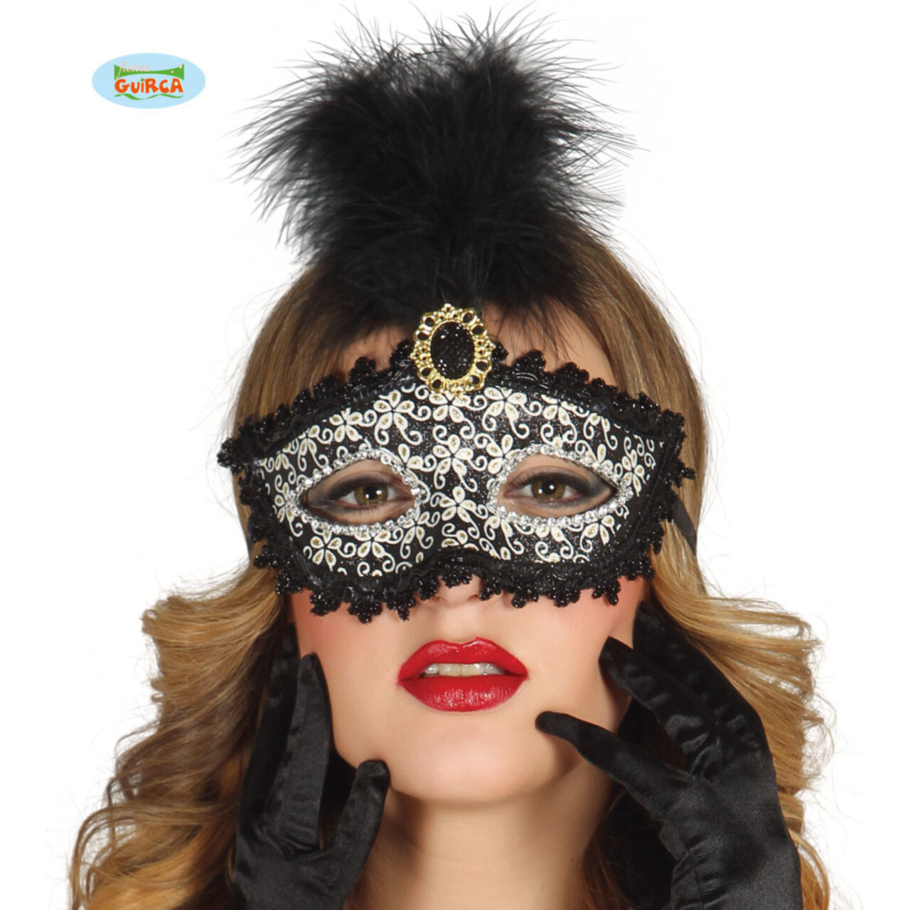 Op deze afbeelding zie je een Accessoires, van het merk Guirca. Venetiaans Oogmasker Met Dons