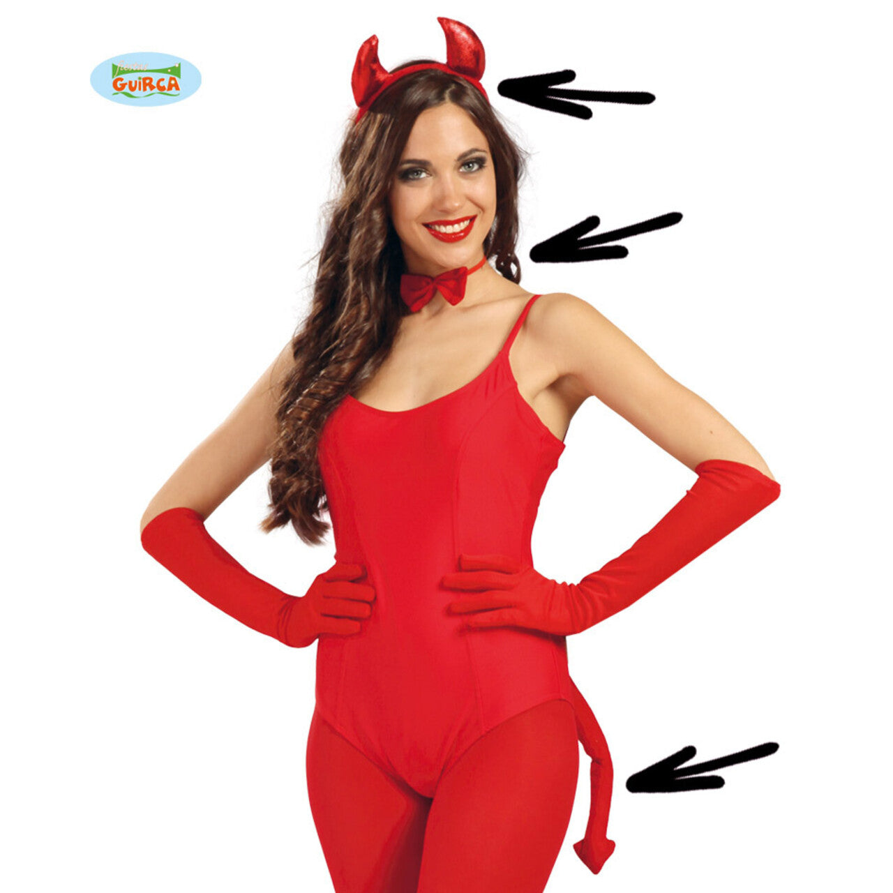 Op deze afbeelding zie je een Accessoires, van het merk Guirca. Driedelige Set Duivelin Hete Hel