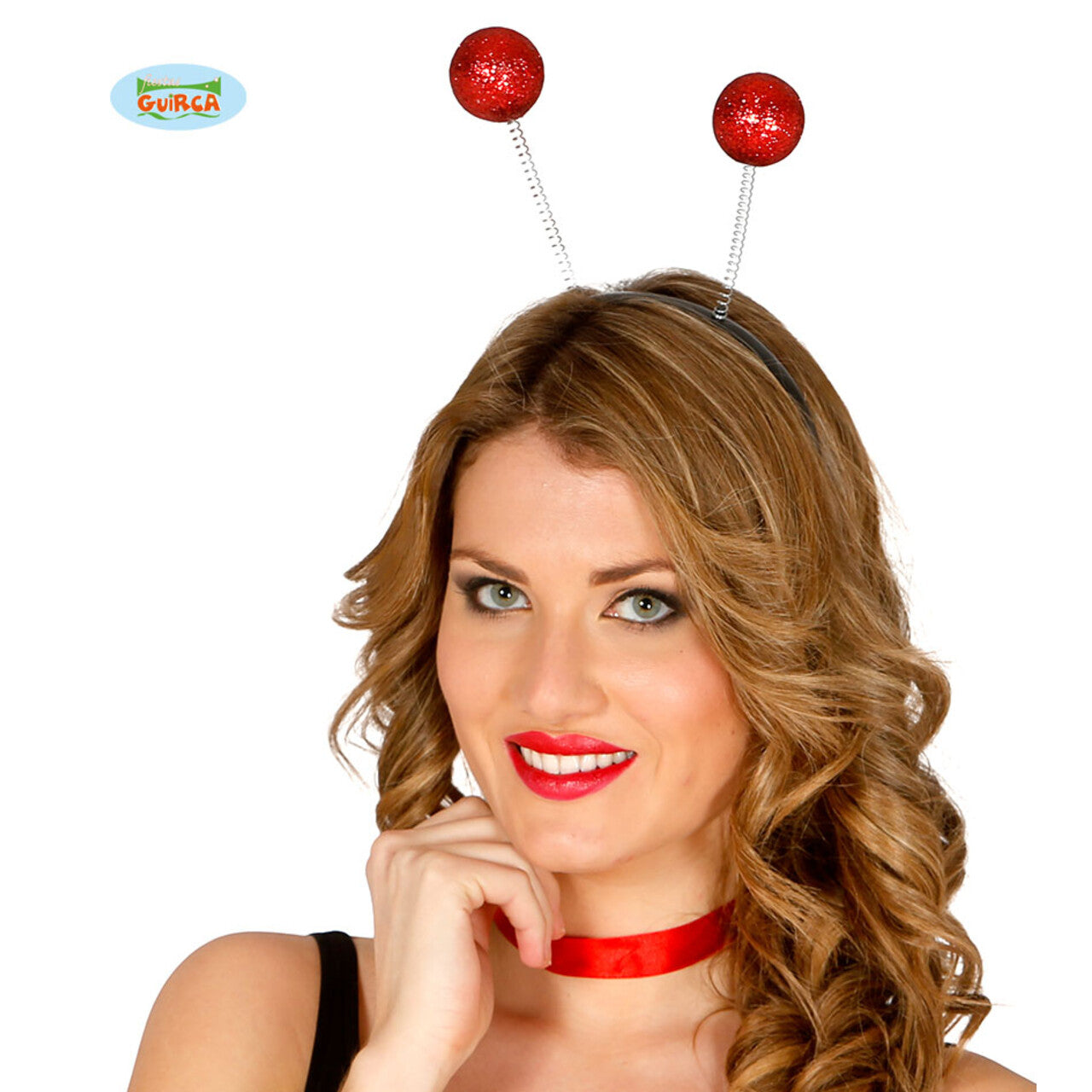 Op deze afbeelding zie je een Accessoires, van het merk Guirca. Bopper Rode Glitter Ballen
