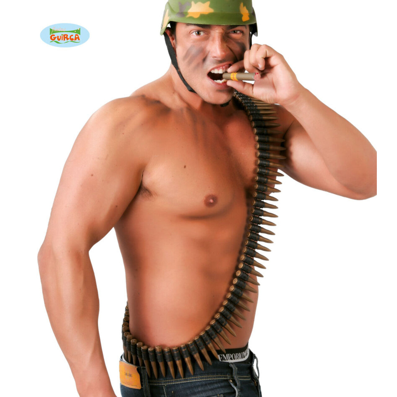 Op deze afbeelding zie je een Accessoires, van het merk Guirca. Kogelriem Rambo 140 Centimeter