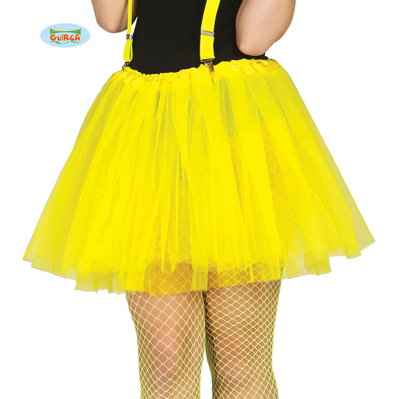 Op deze afbeelding zie je een Accessoires, van het merk Guirca. Neon Disco Dansvloer Ster Tutu Geel