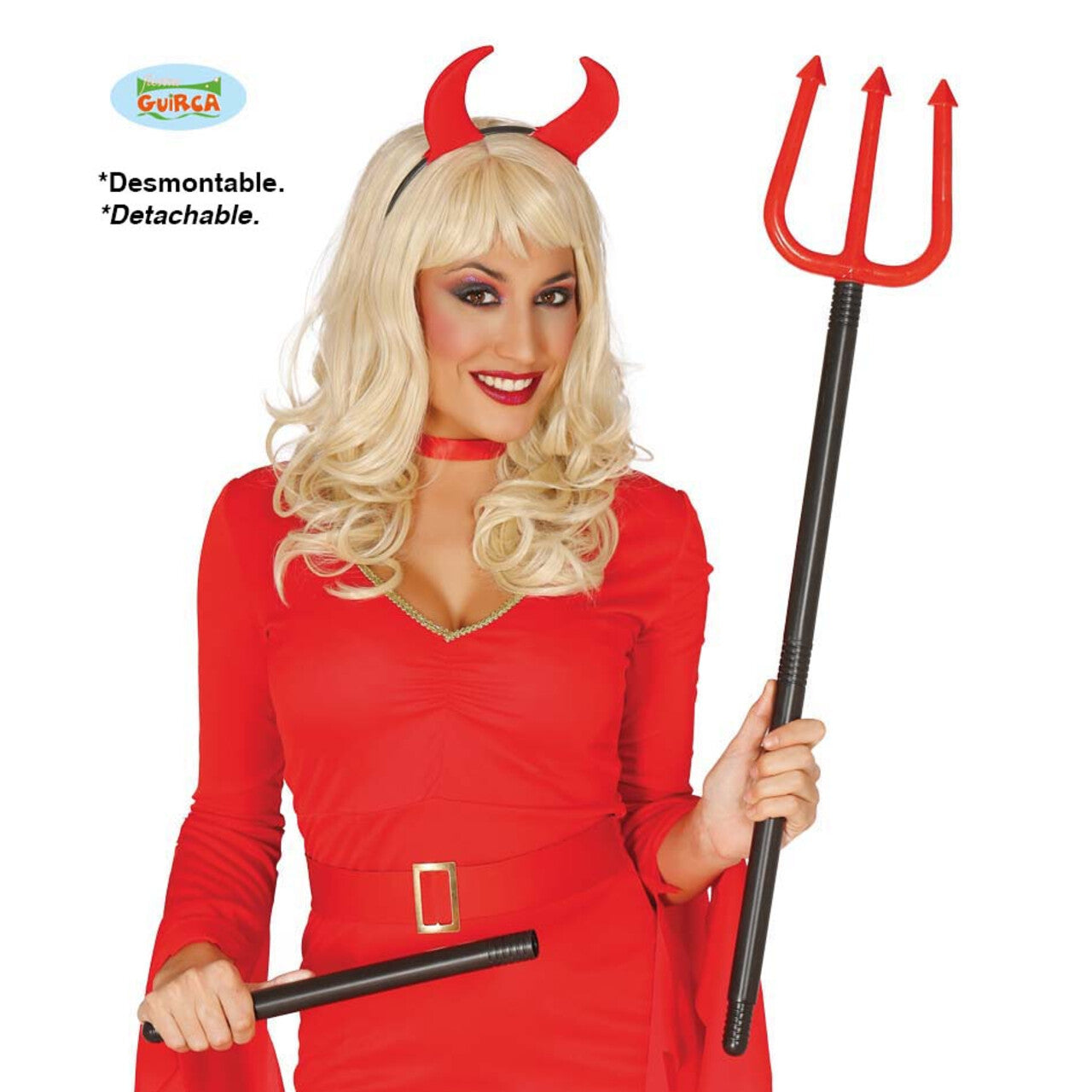 Op deze afbeelding zie je een Accessoires, van het merk Guirca. Satan Drietand 100 Centimeter