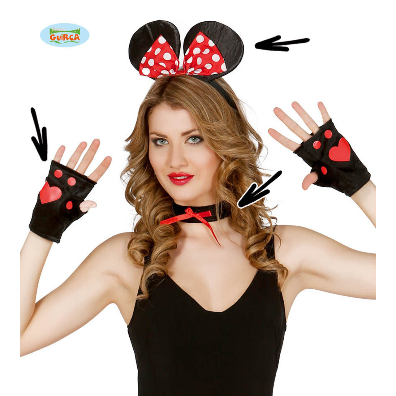 Op deze afbeelding zie je een Accessoires, van het merk Guirca. Complete Minnie Muis Set Vierdelig
