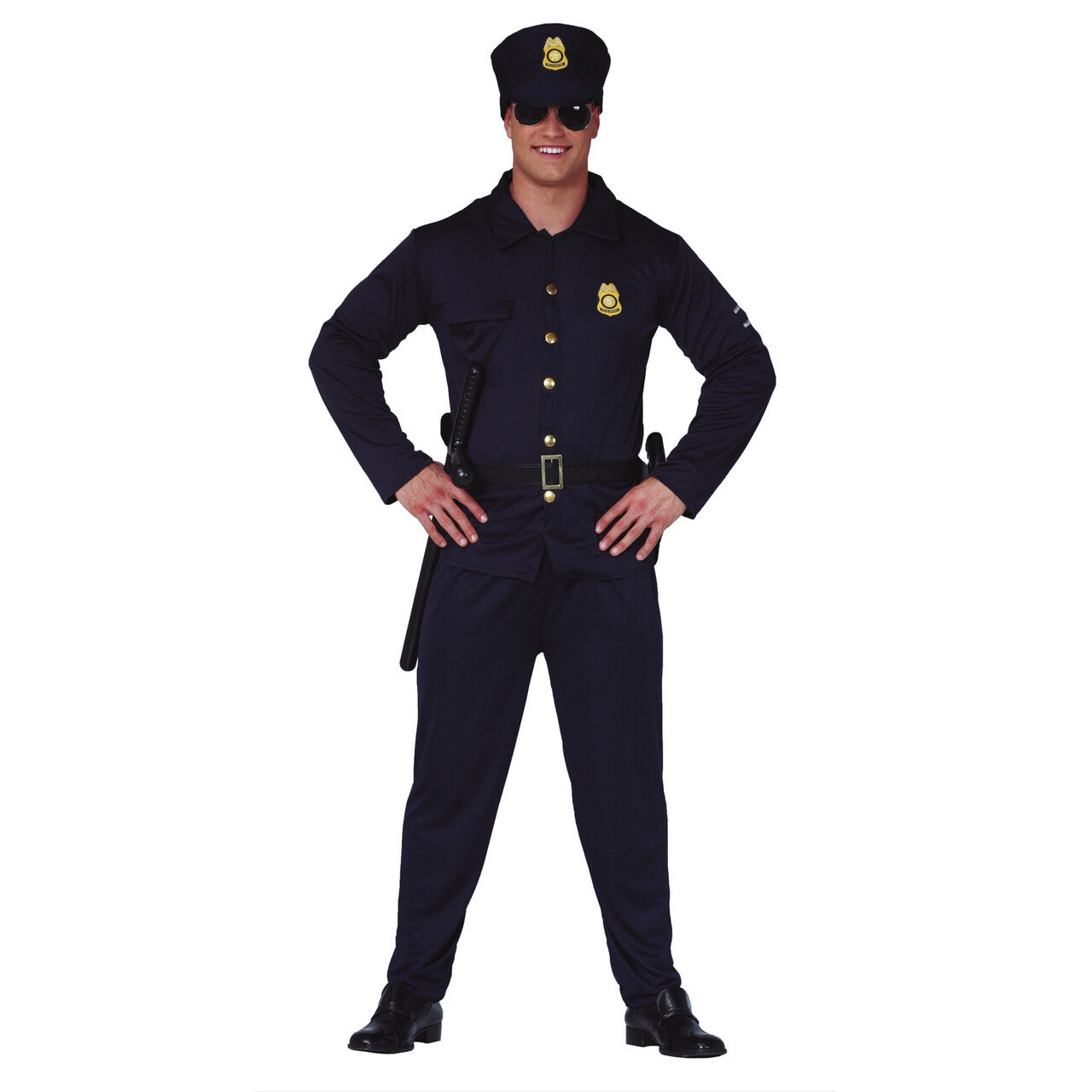 Op deze afbeelding zie je een Kostuums, van het merk Guirca. Halt Of Ik Schiet Politie Agent Man Kostuum