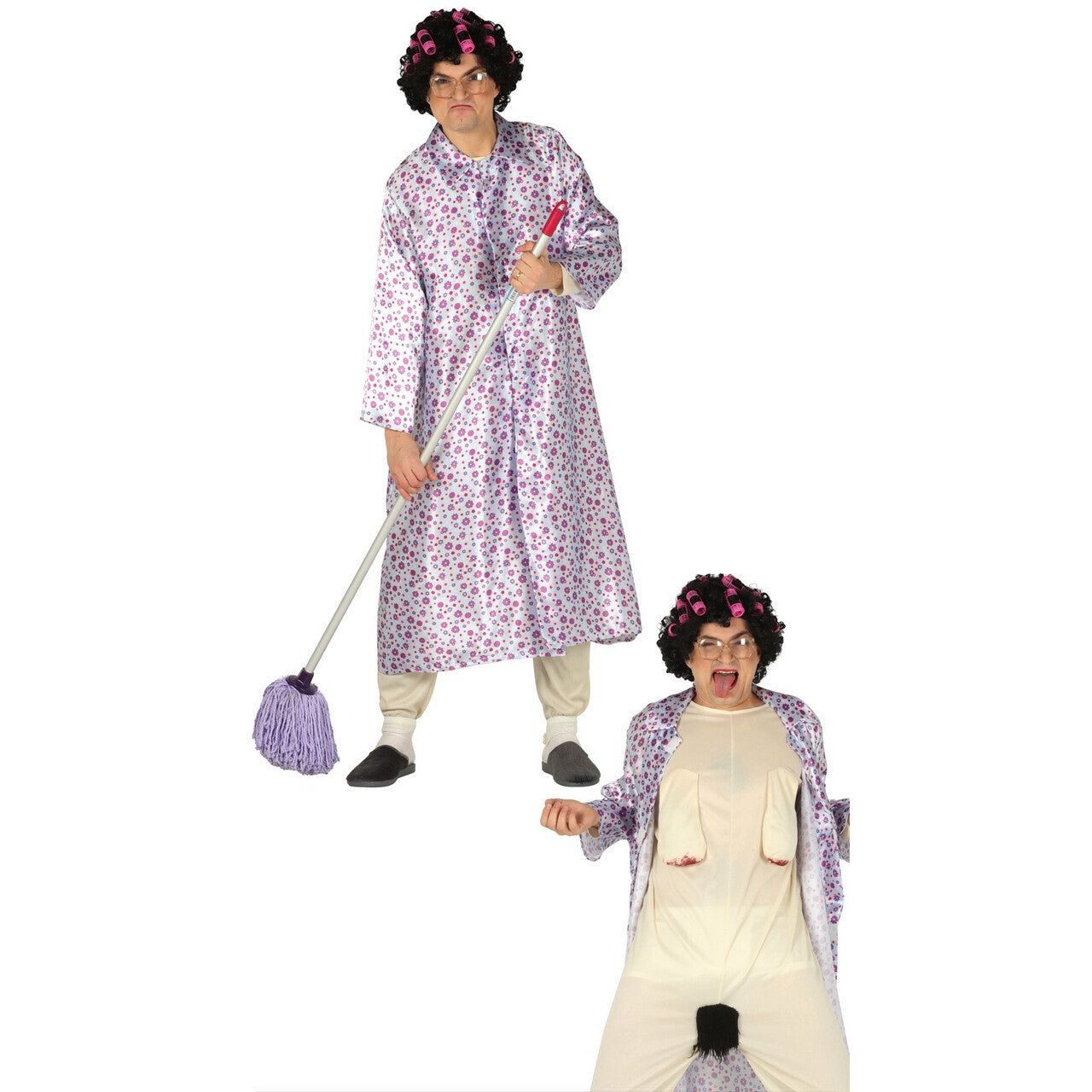 Op deze afbeelding zie je een Kostuums, van het merk Guirca. Bloot Grootmoeder Travestiet Kostuum
