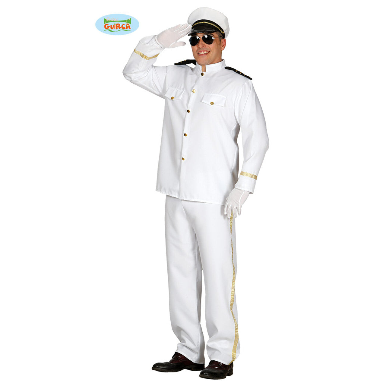 Op deze afbeelding zie je een Kostuums, van het merk Guirca. Cruise Schip Kapitein Man Kostuum