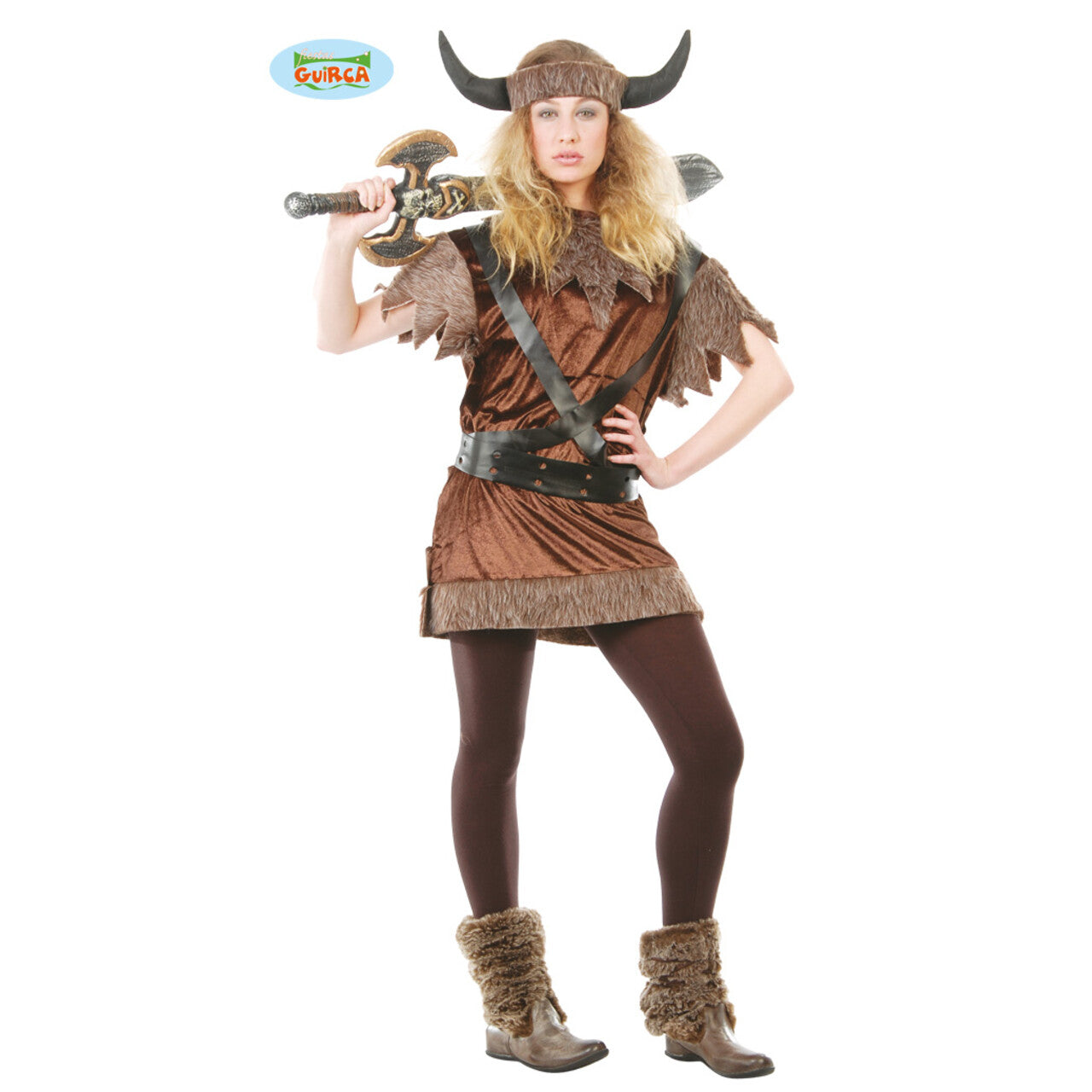 Op deze afbeelding zie je een Kostuums, van het merk Guirca. Ontembare Viking Vrouw Kostuum
