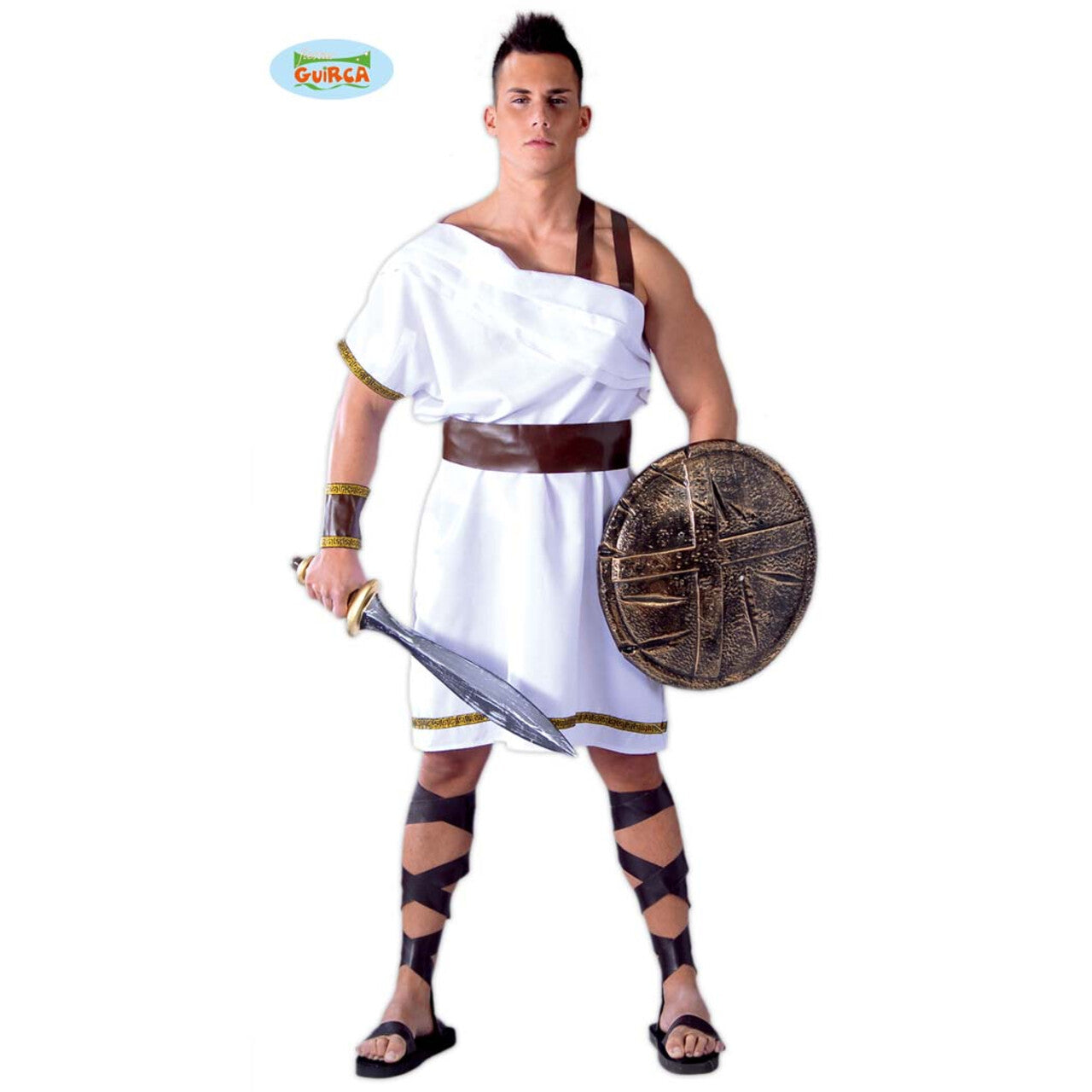 Op deze afbeelding zie je een Kostuums, van het merk Guirca. Soldaat Leonidas De Spartaan Man Kostuum