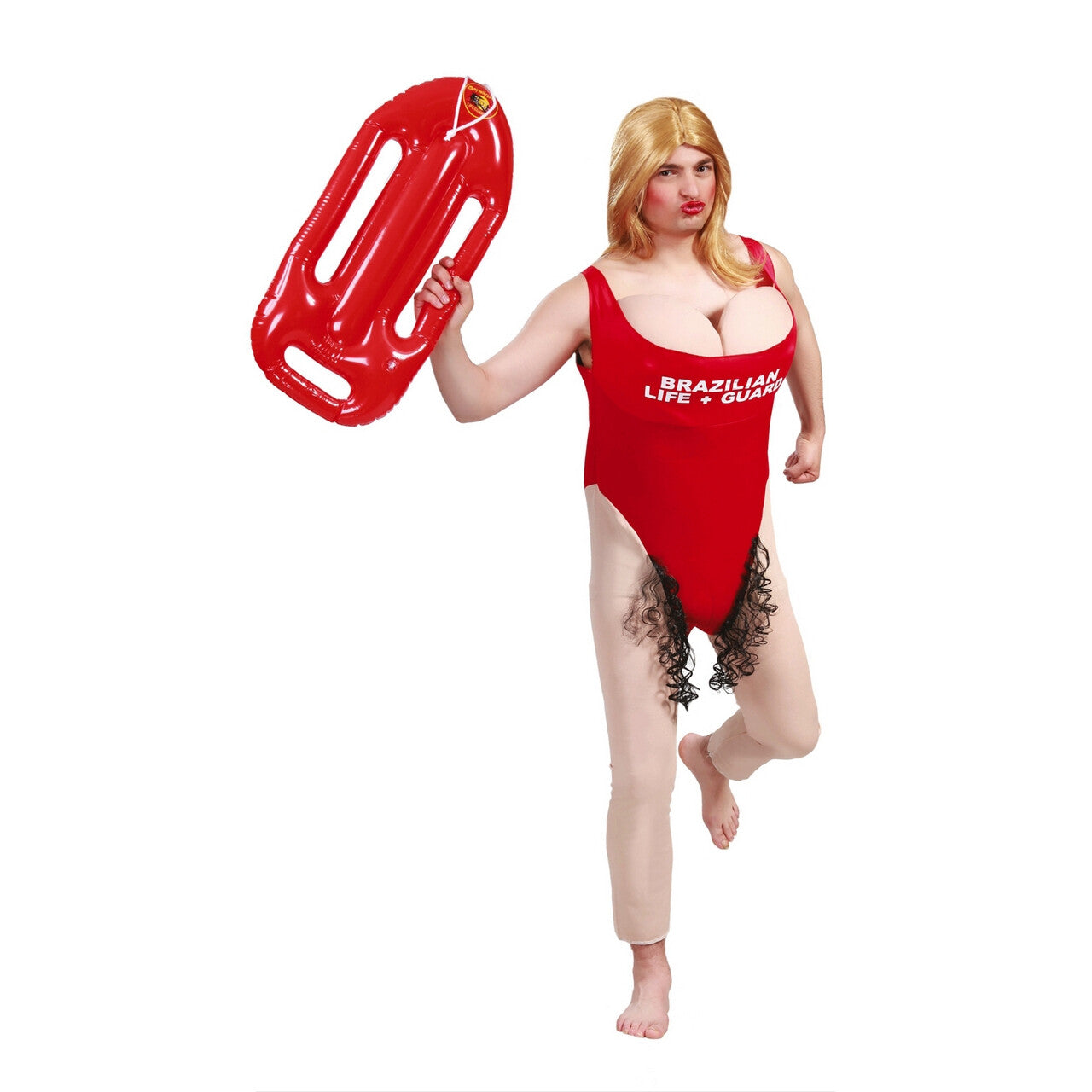 Op deze afbeelding zie je een Kostuums, van het merk Guirca. Baywatch Travestiet Man Kostuum