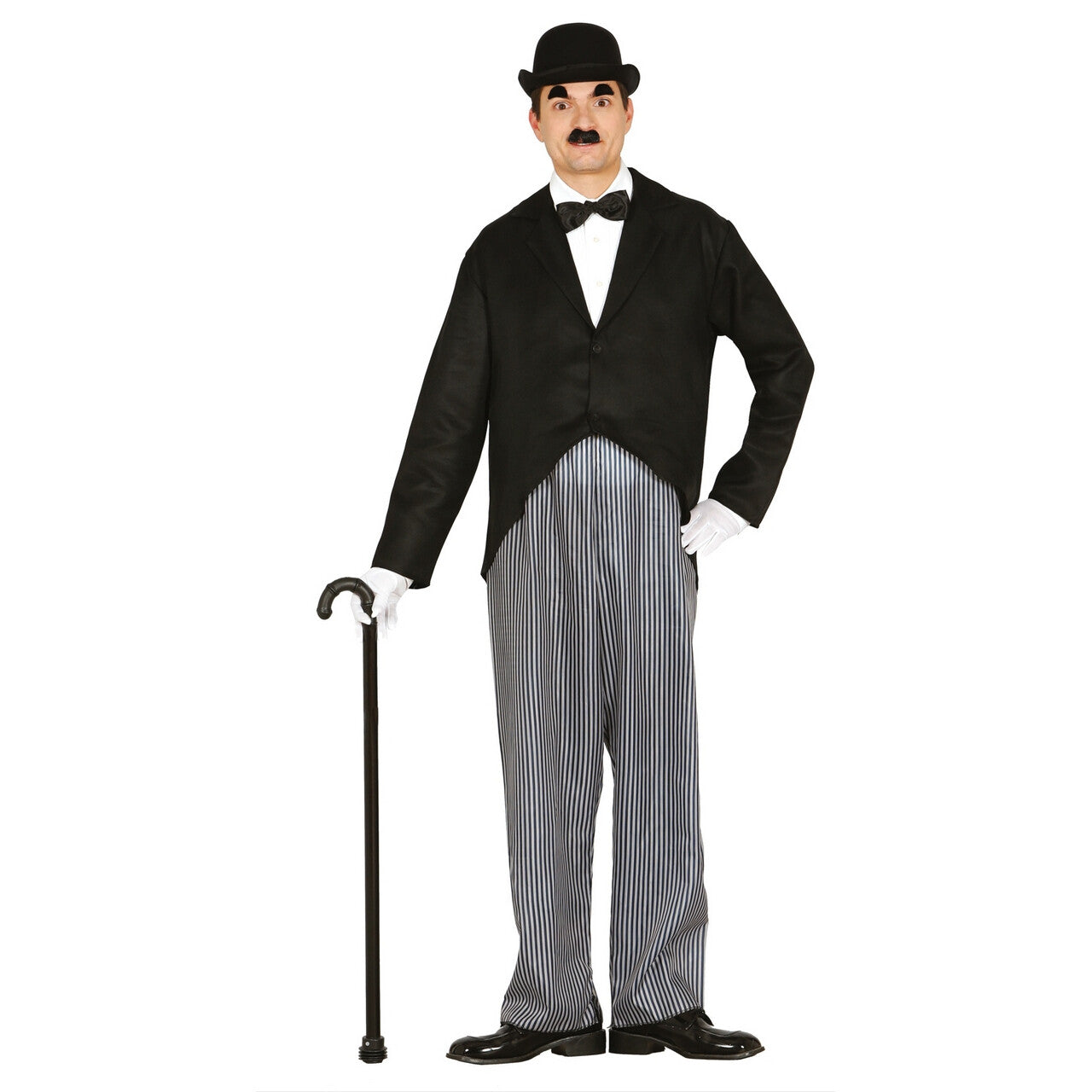 Op deze afbeelding zie je een Kostuums, van het merk Guirca. Charlie Chaplin De Komiek Man Kostuum