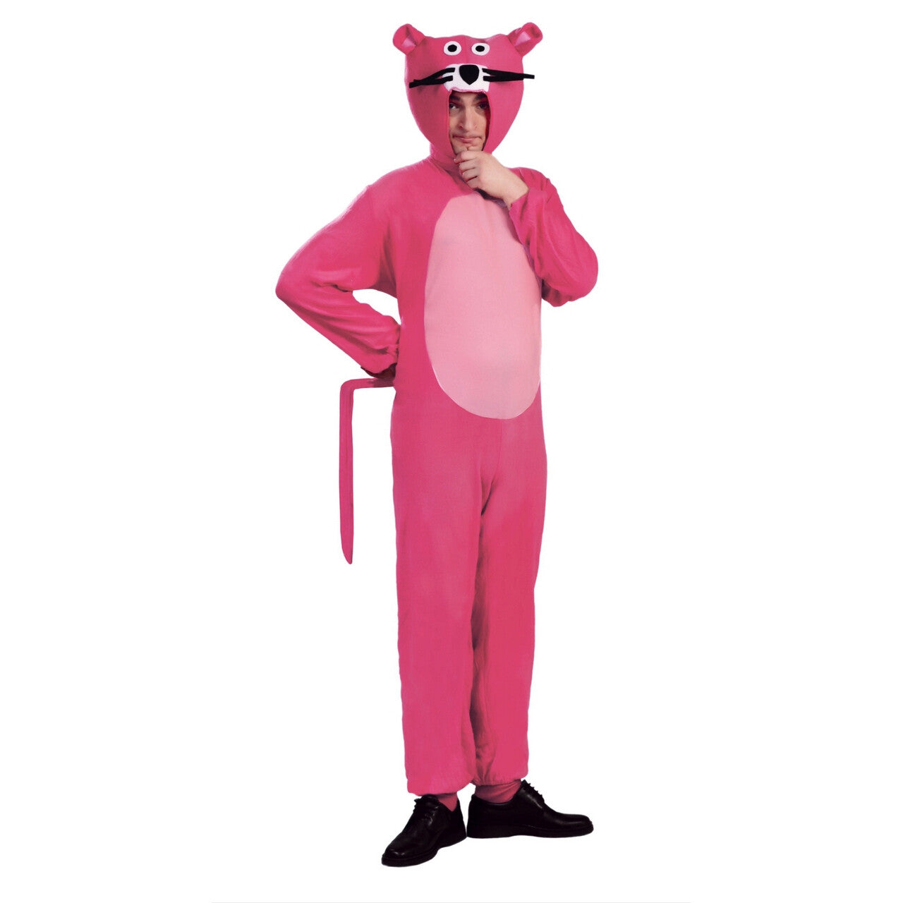 Op deze afbeelding zie je een Kostuums, van het merk Guirca. De Roze Panter Man Kostuum