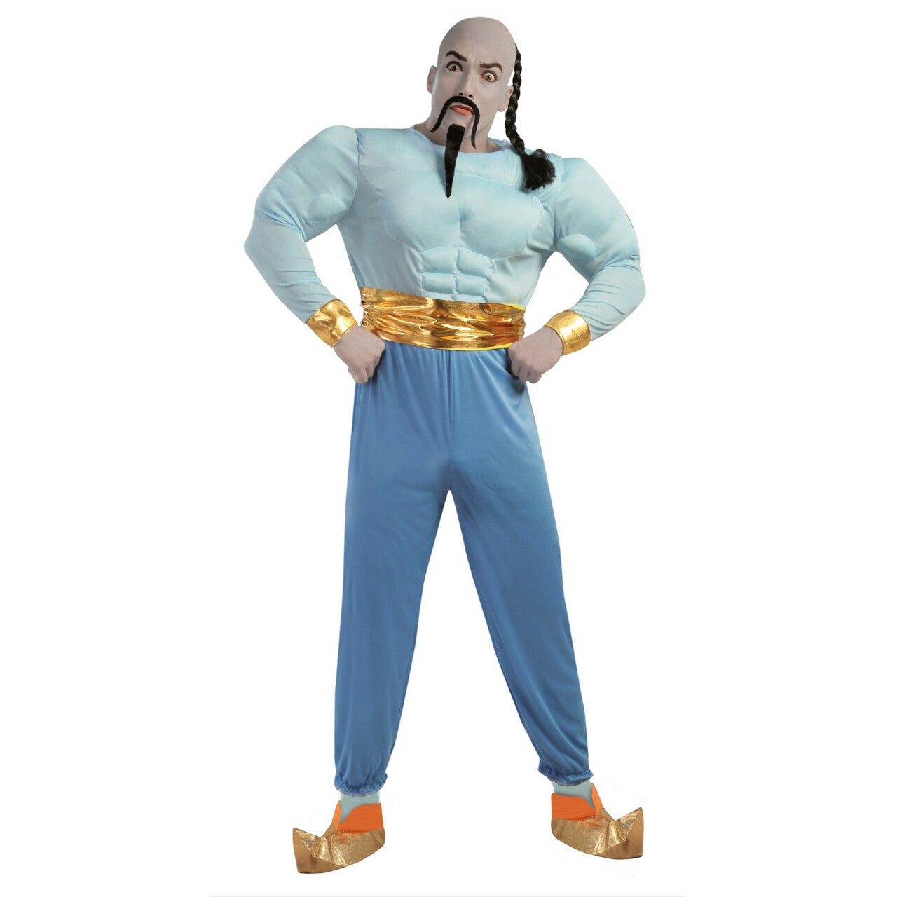 Op deze afbeelding zie je een Kostuums, van het merk Guirca. Genie From A Bottle Wonderlamp Man Kostuum