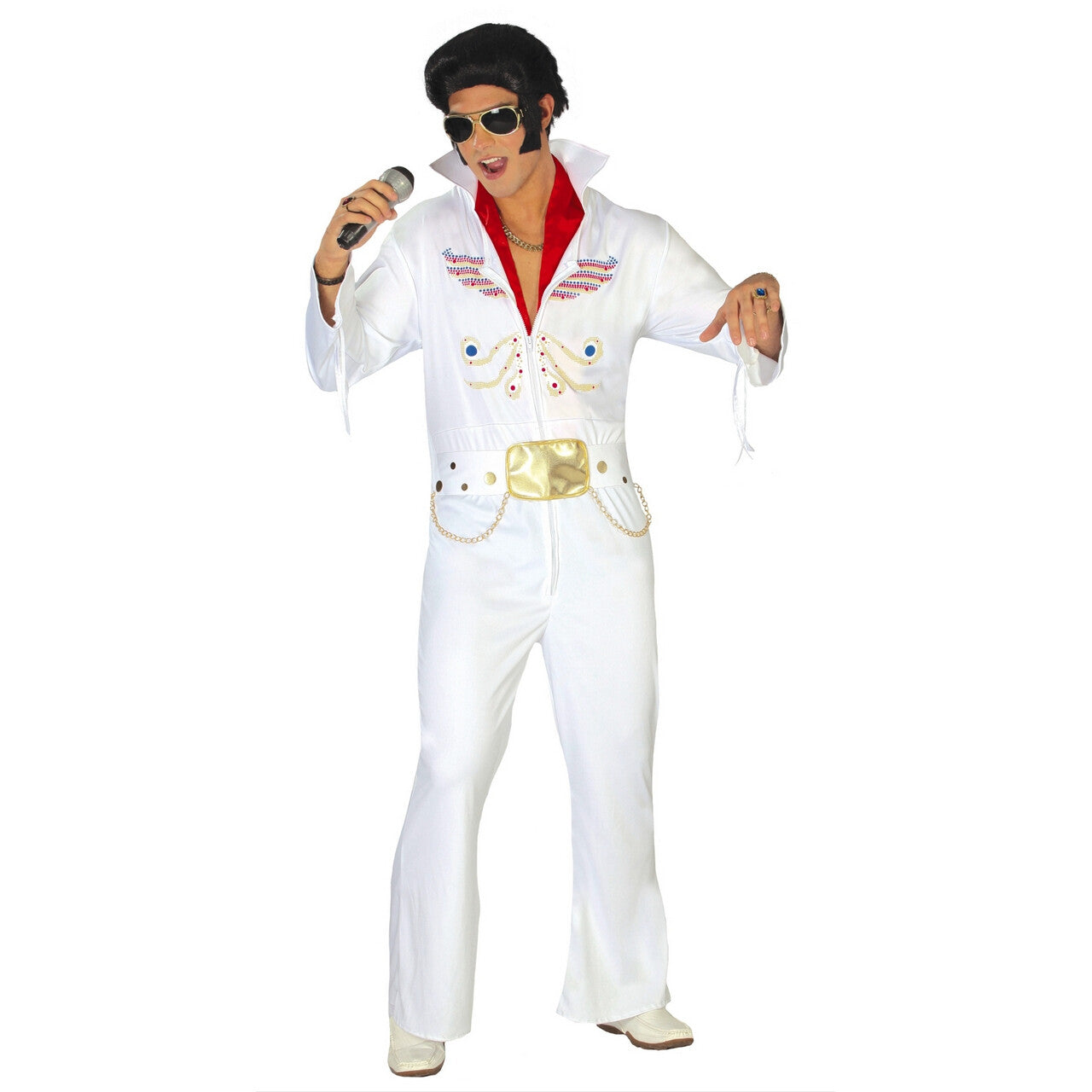 Op deze afbeelding zie je een Kostuums, van het merk Guirca. Elvis Las Vegas Show Man Kostuum
