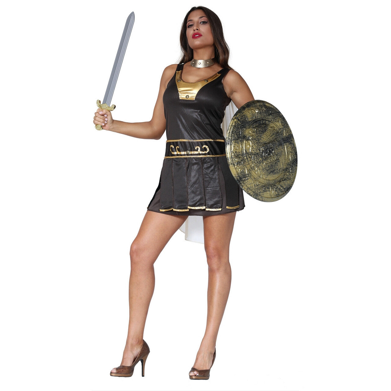 Op deze afbeelding zie je een Kostuums, van het merk Guirca. Petra De Perzische Soldaat Vrouw Kostuum