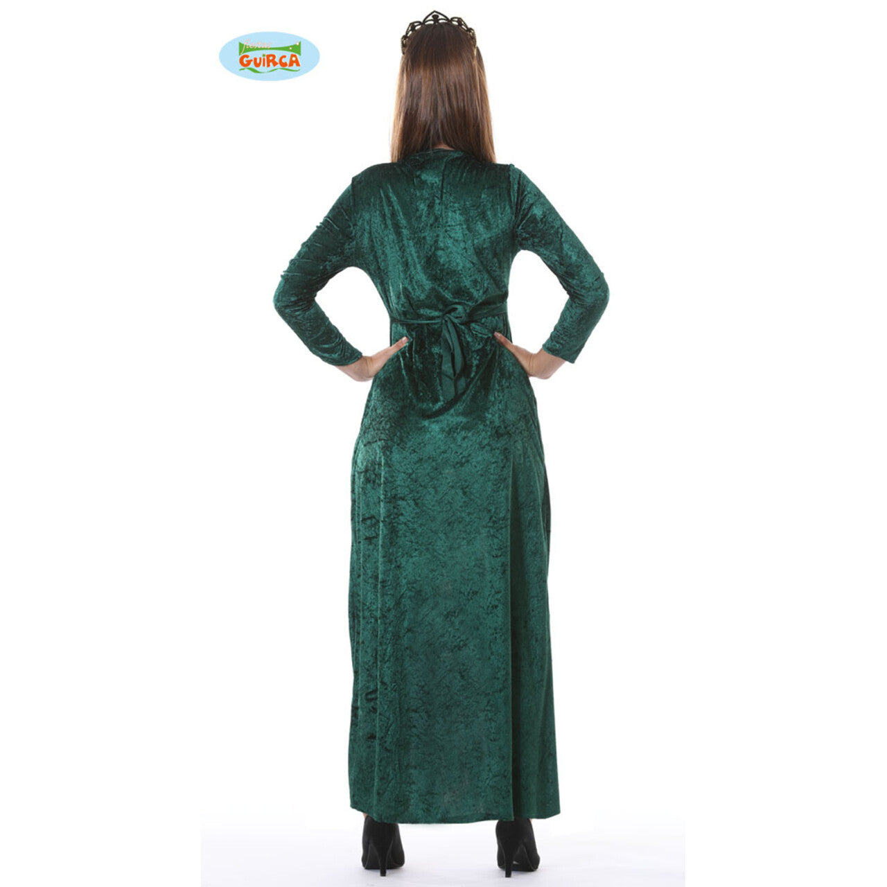 Op deze afbeelding zie je een Kostuums, van het merk Guirca. Groene Jurk Prinses Fiona Koningin Uit De Middeleeuwen Vrouw