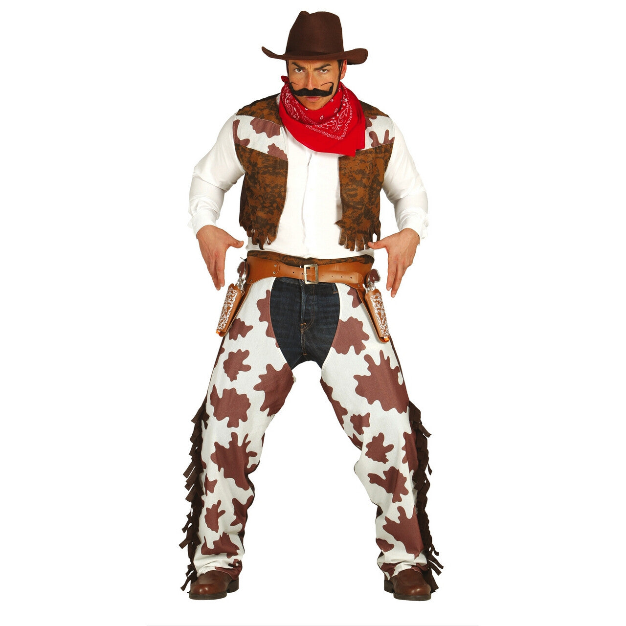 Op deze afbeelding zie je een Kostuums, van het merk Guirca. Get Your Gun Cowboy Man Kostuum