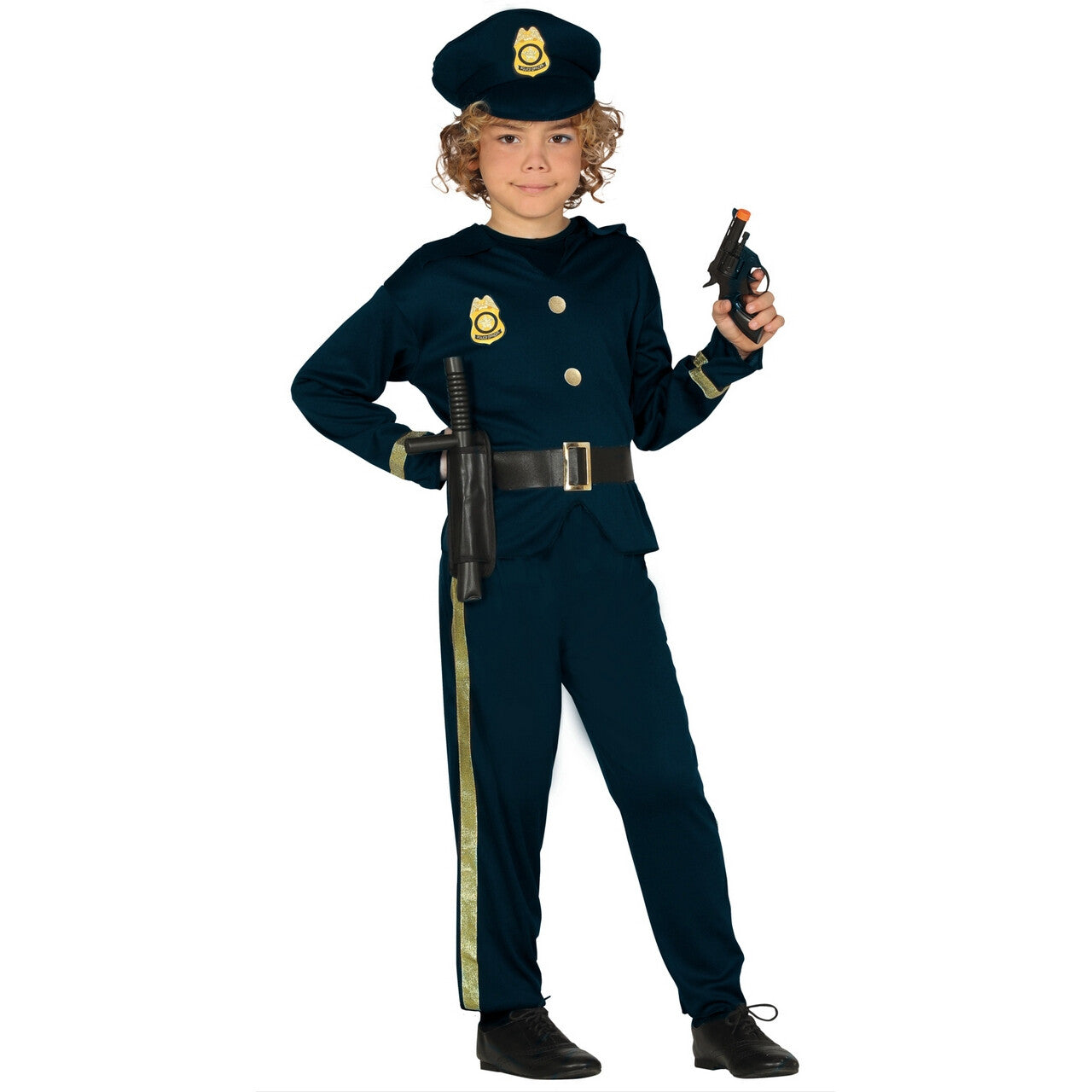 Op deze afbeelding zie je een Kostuums, van het merk Guirca. Handhaver Van De Wet Politie Jongen Kostuum