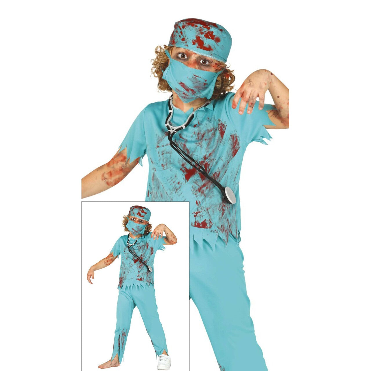Op deze afbeelding zie je een Kostuums, van het merk Guirca. Operatie Geslaagd Patient Overleden Dokter Jongen Kostuum