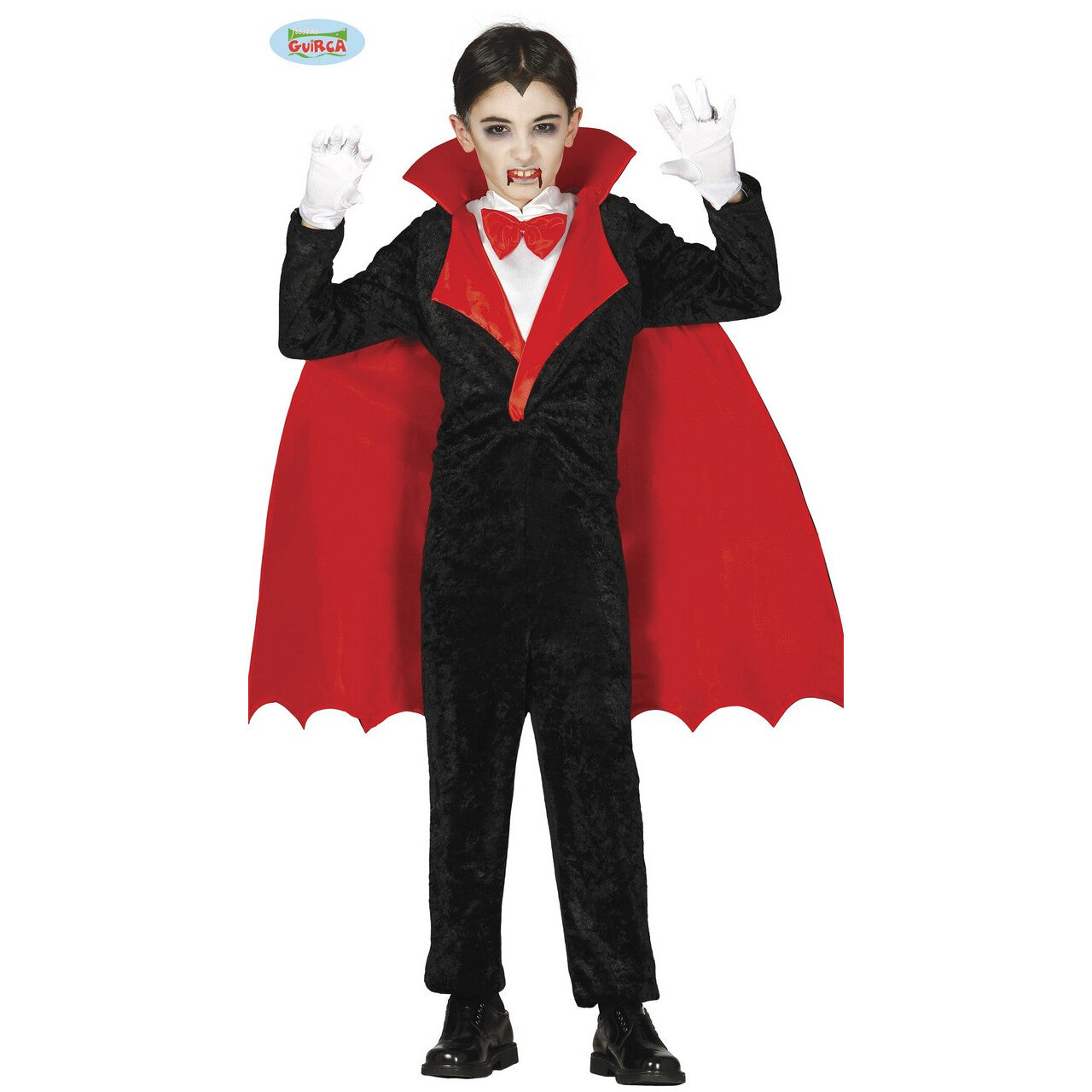 Op deze afbeelding zie je een Kostuums, van het merk Guirca. Gruwelijk Bloederige Dracula Jongen Kostuum
