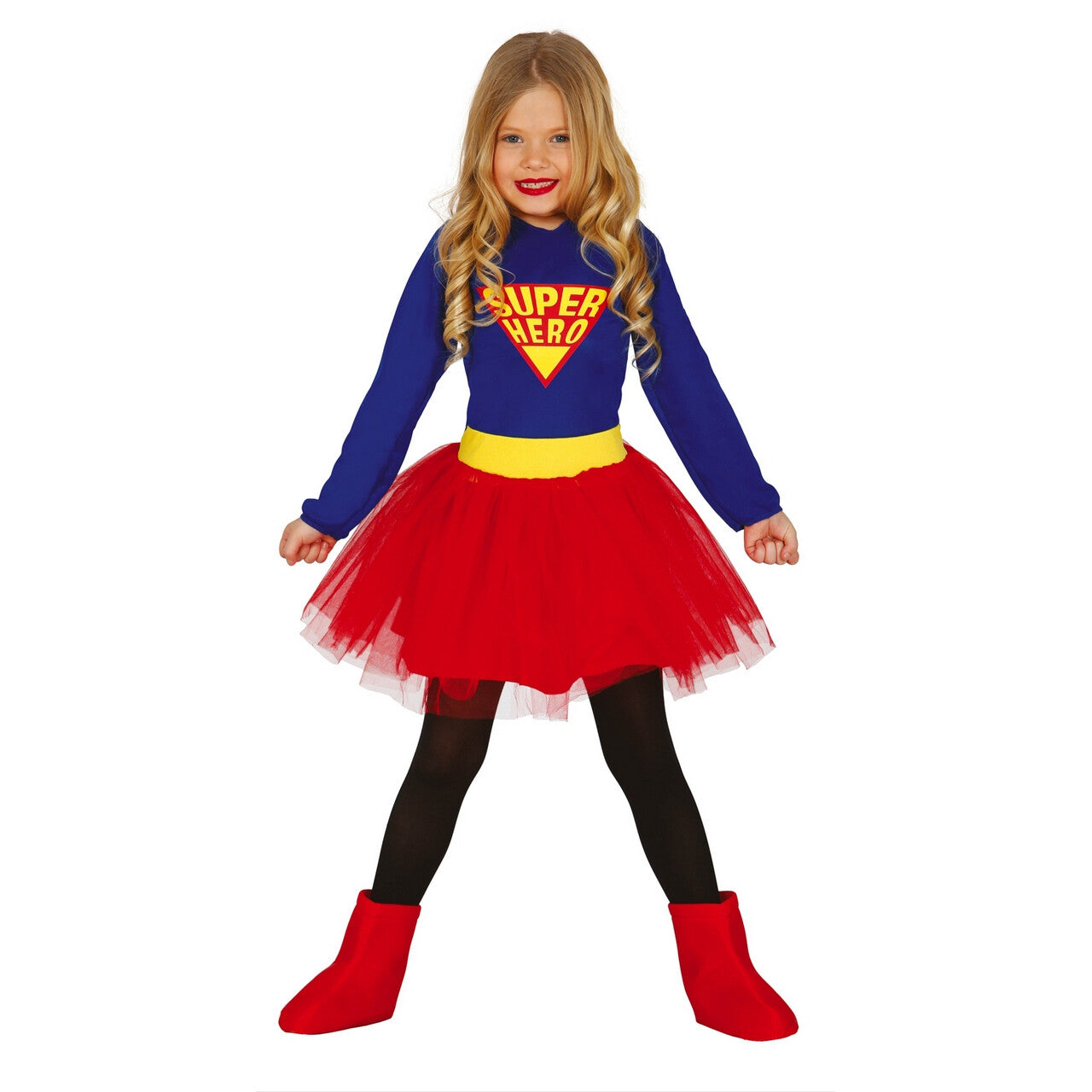 Op deze afbeelding zie je een Kostuums, van het merk Guirca. Sterke Supervrouw Meisje Kostuum