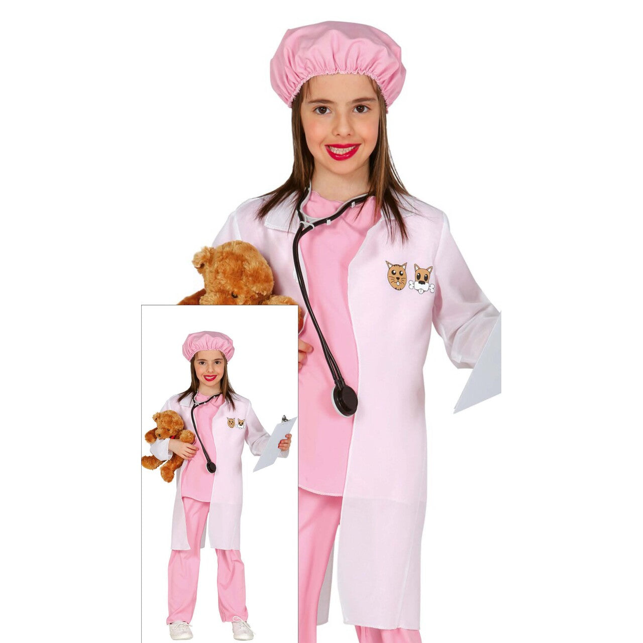 Op deze afbeelding zie je een Kostuums, van het merk Guirca. Dieren Kliniek Arts Meisje Kostuum