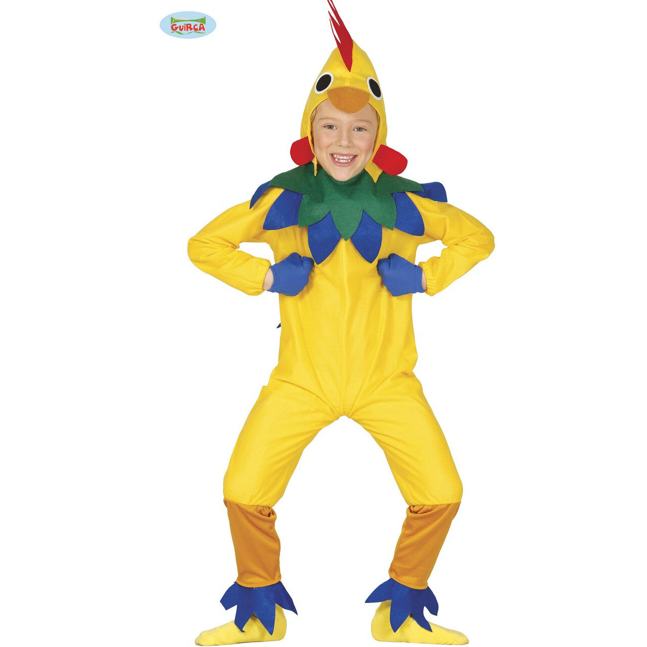 Op deze afbeelding zie je een Kostuums, van het merk Guirca. Vrolijk Kukelekuuk Haan Jongen Kostuum
