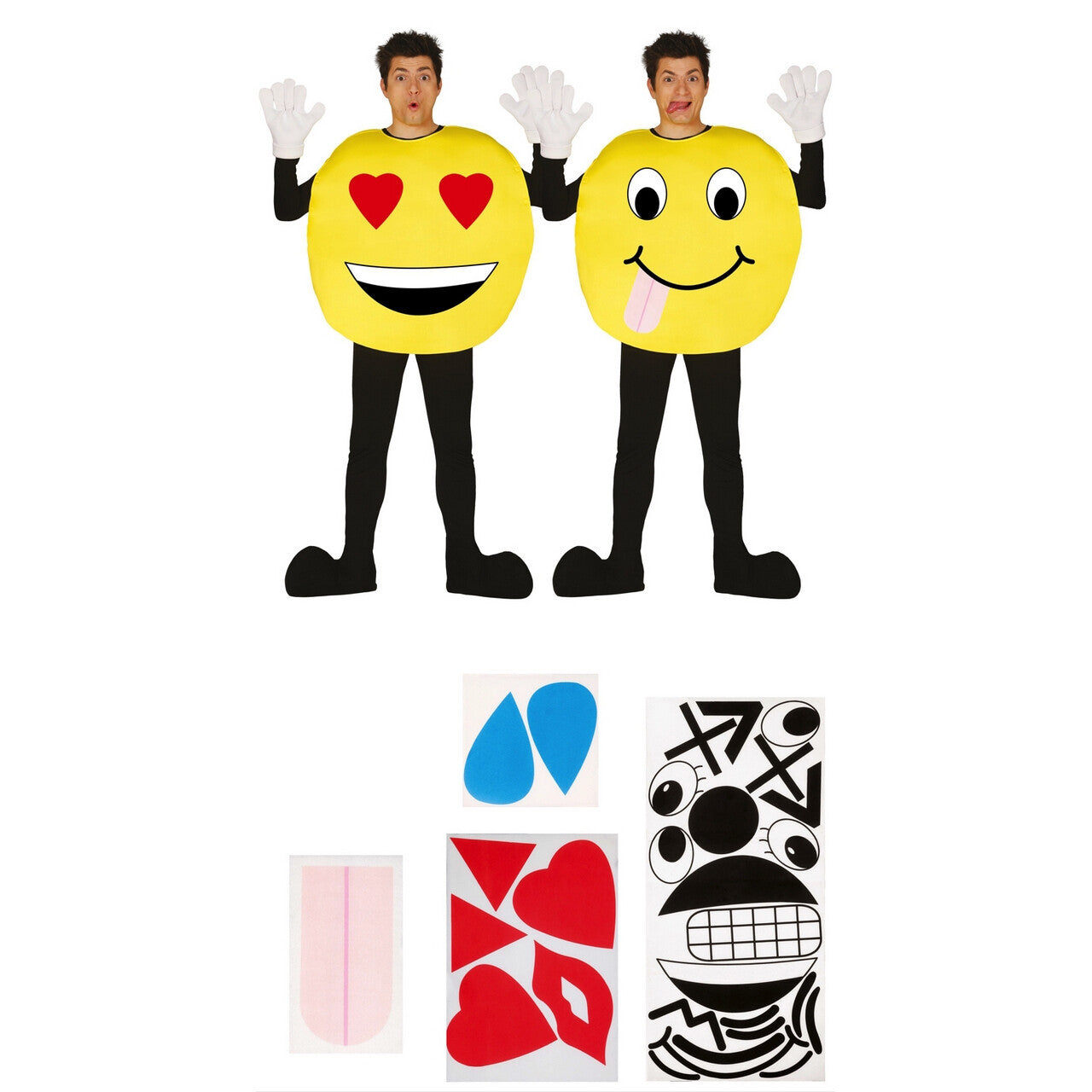 Op deze afbeelding zie je een Kostuums, van het merk Guirca. Emoticon Met Wisselende Stemmingen Man Kostuum