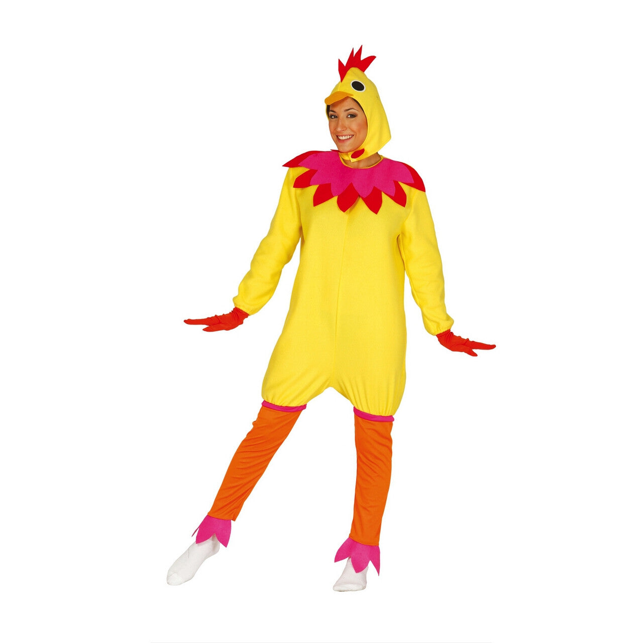 Op deze afbeelding zie je een Kostuums, van het merk Guirca. Kakelende Kip Vrouw Kostuum